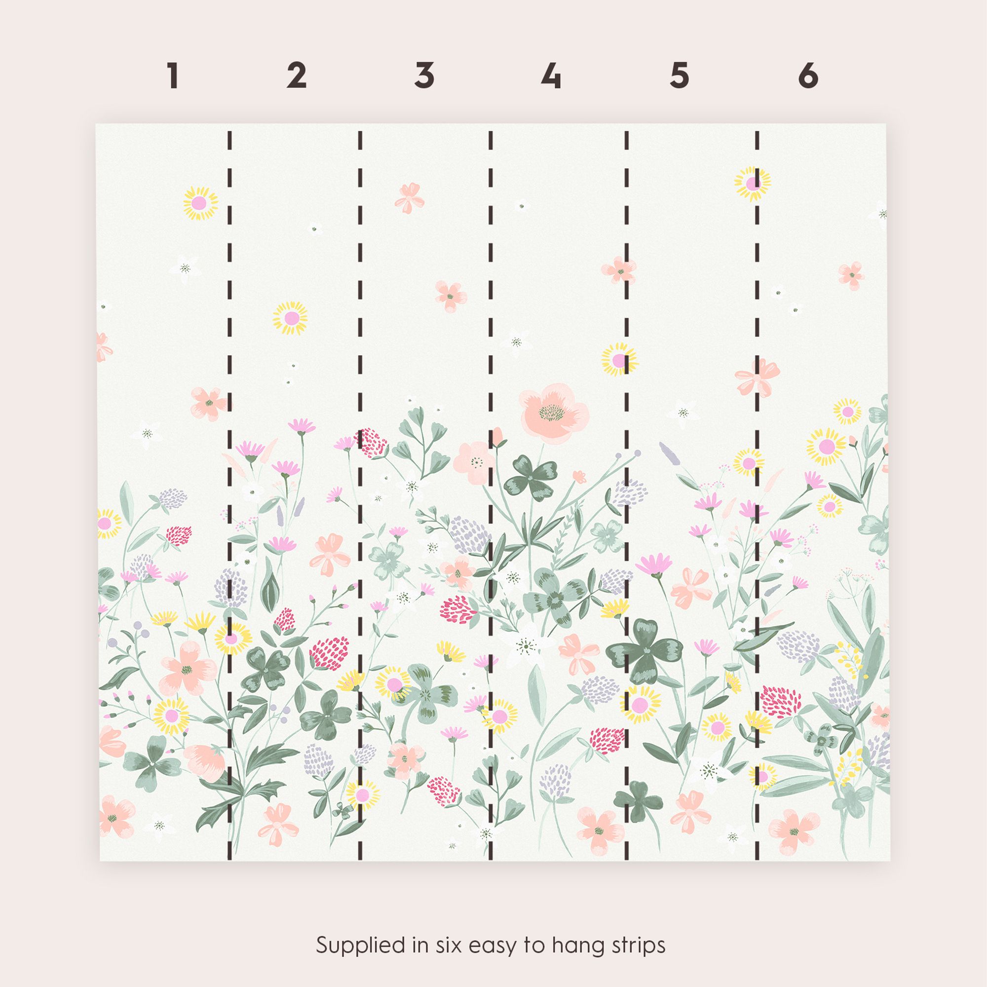 Laura Ashley Clodagh Multicolour Floral Matt Mural