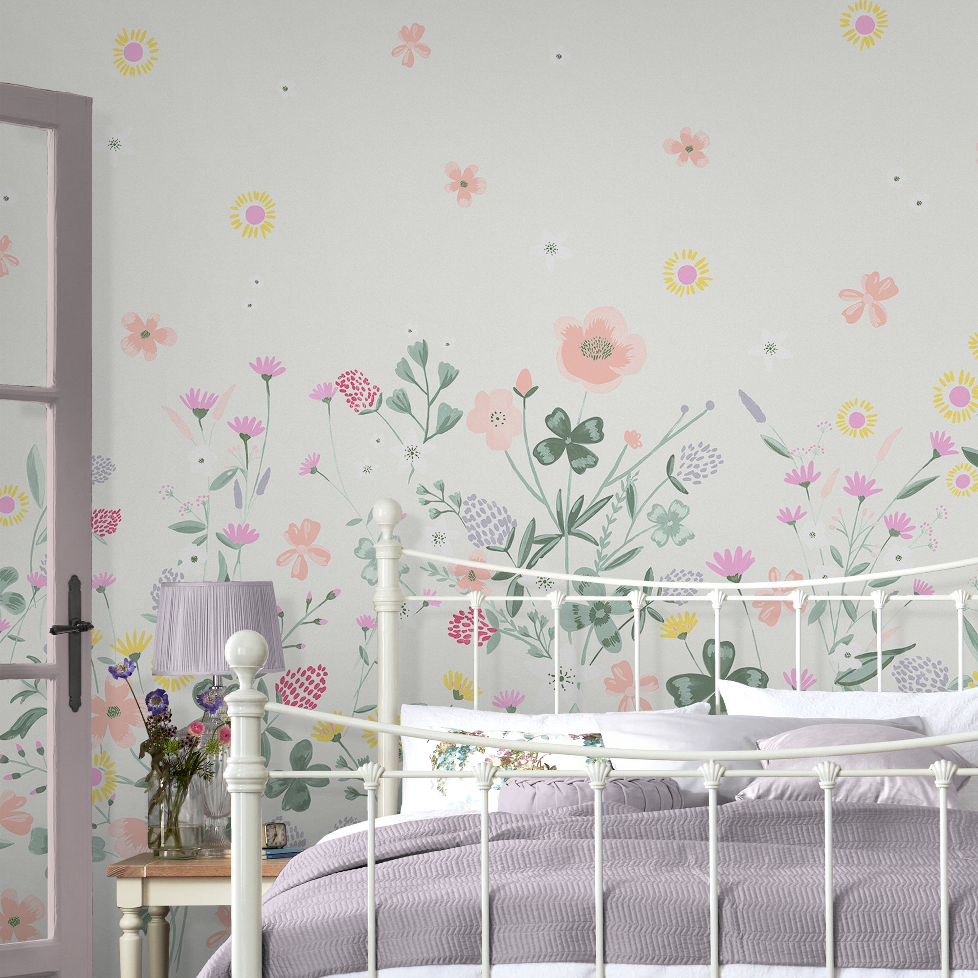 Laura Ashley Clodagh Multicolour Floral Matt Mural