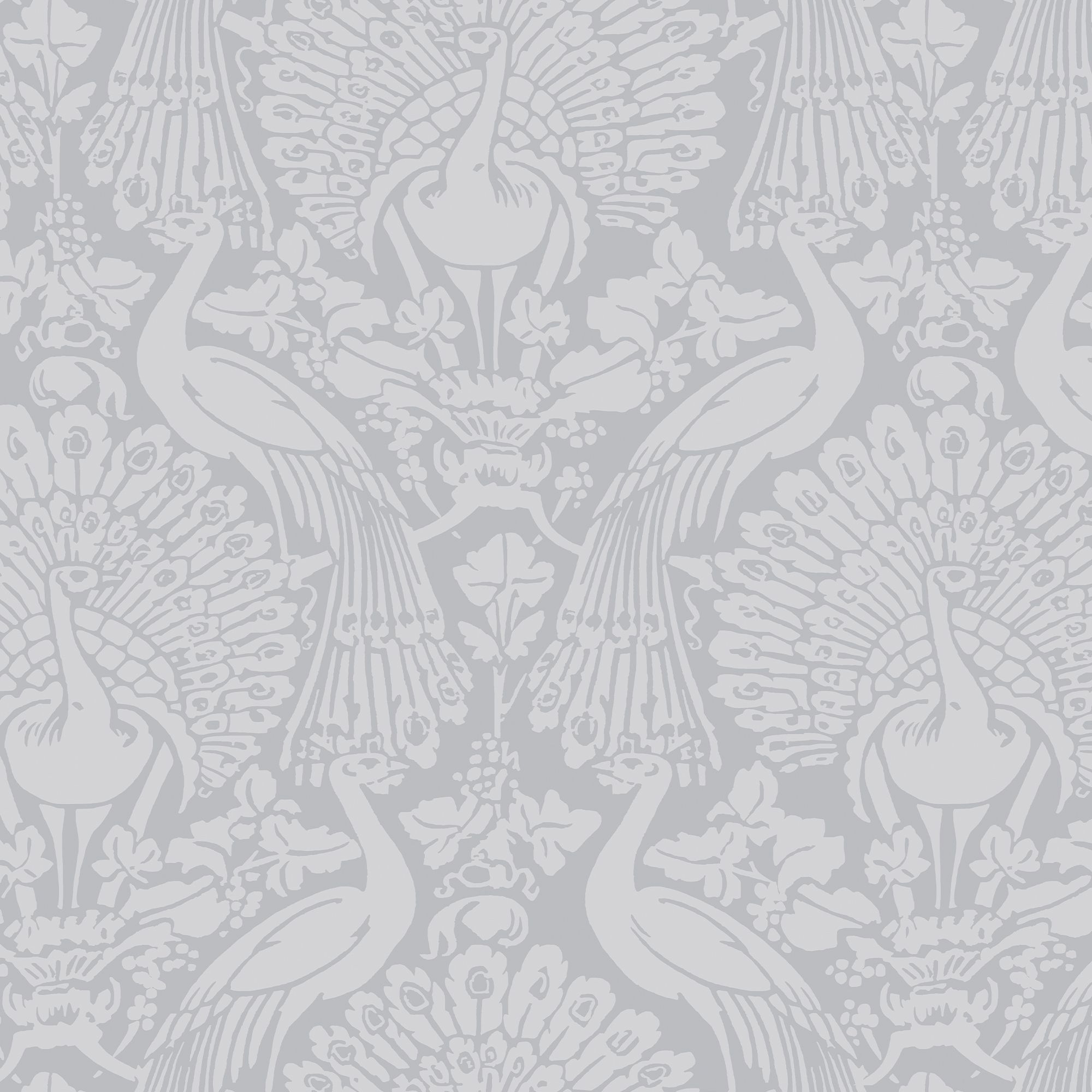 Laura Ashley Contemporary Pale slate Damask Smooth Wallpaper