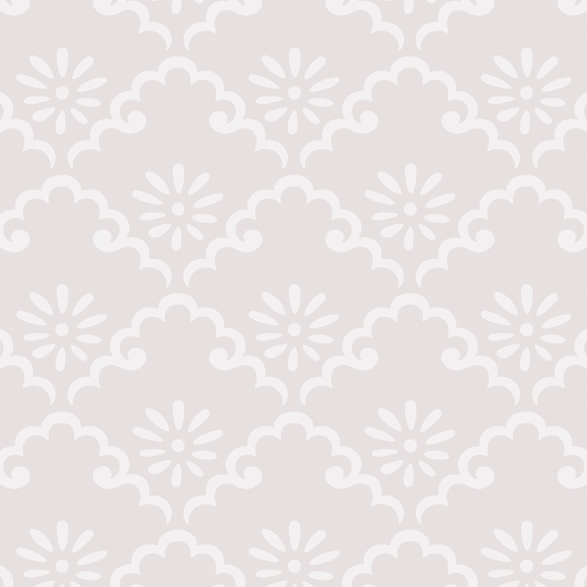 Laura Ashley Coralie Sugared Grey Motif Smooth Wallpaper