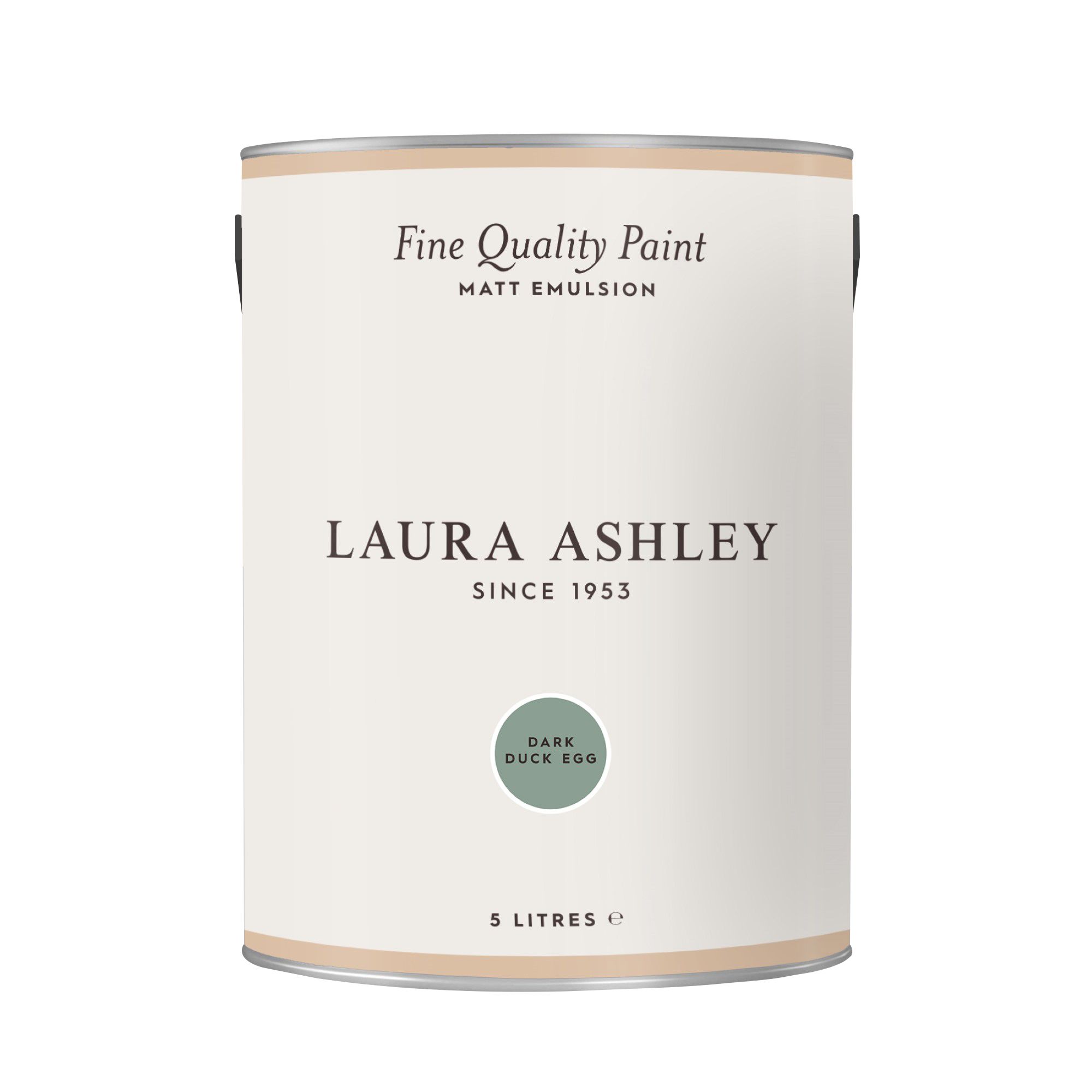Laura Ashley Dark Duck Egg Matt Emulsion paint, 5L