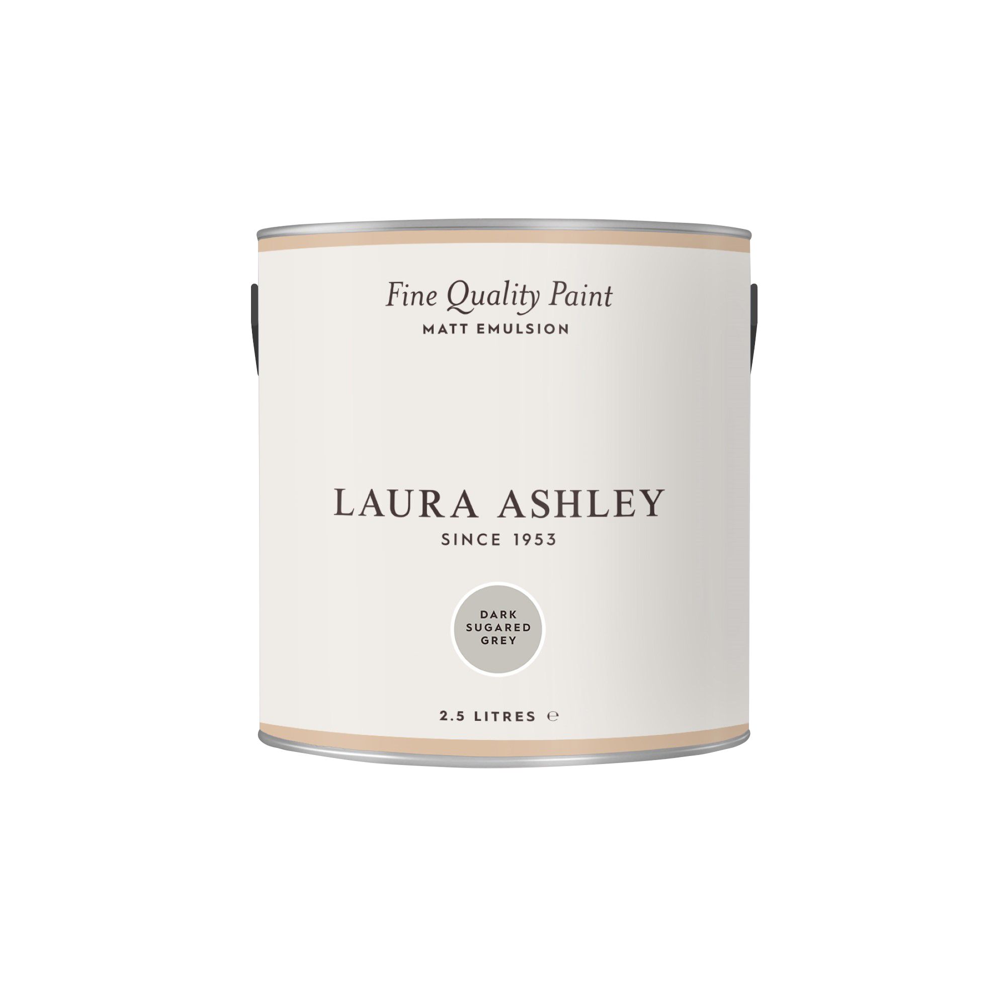 Laura Ashley Dark Sugared Grey Matt Emulsion paint, 2.5L