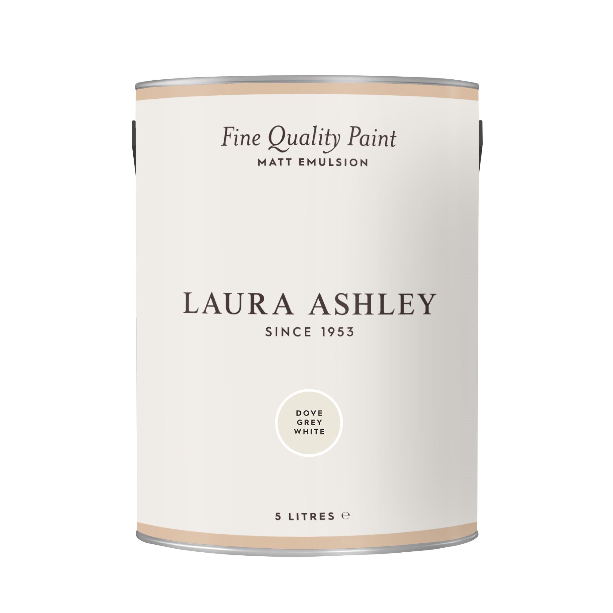 Laura Ashley Dove Grey White Matt Emulsion paint, 5L