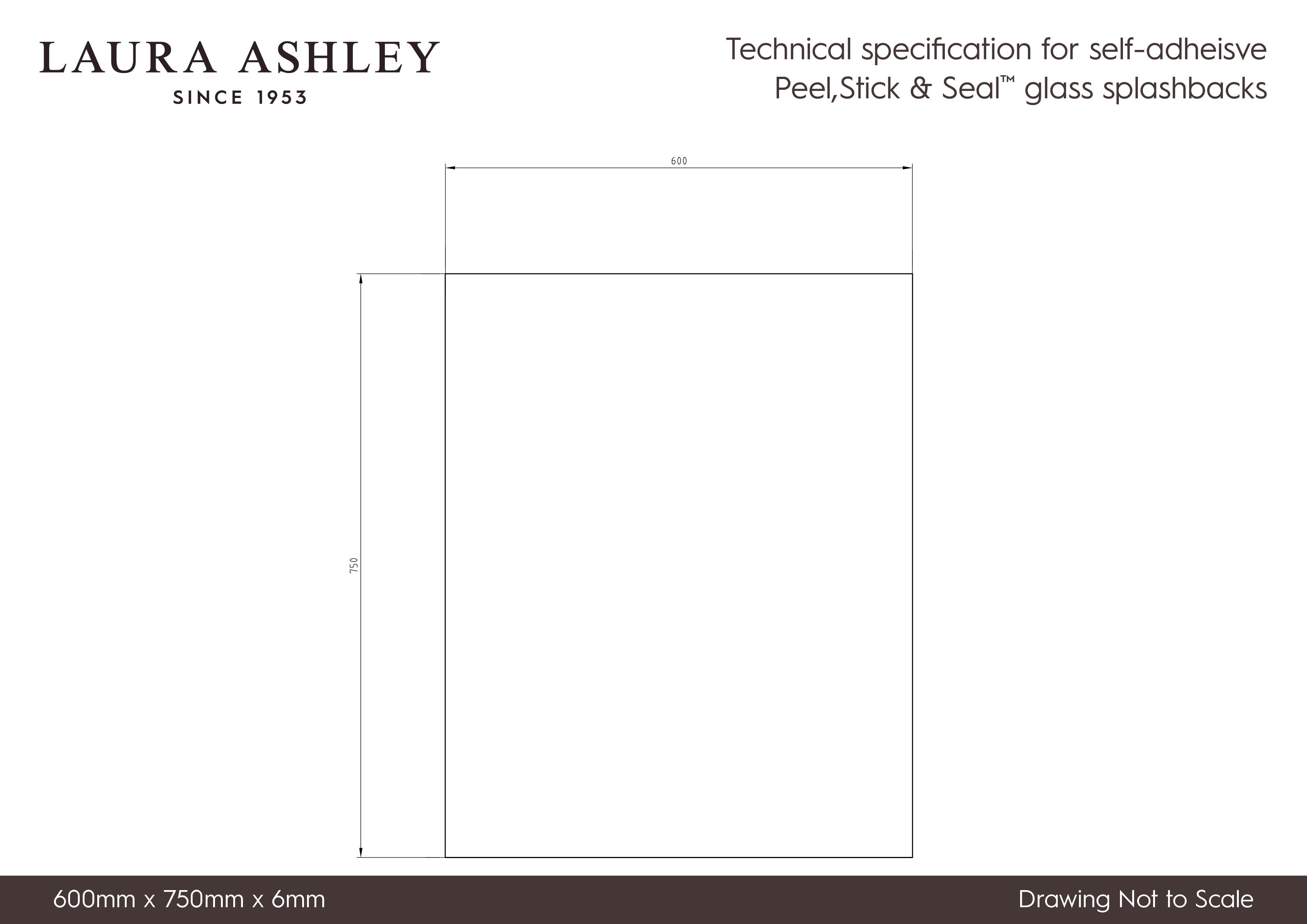 Laura Ashley Dove Grey Wicker Geometric Glass Splashback, (H)750mm (W)600mm (T)6mm