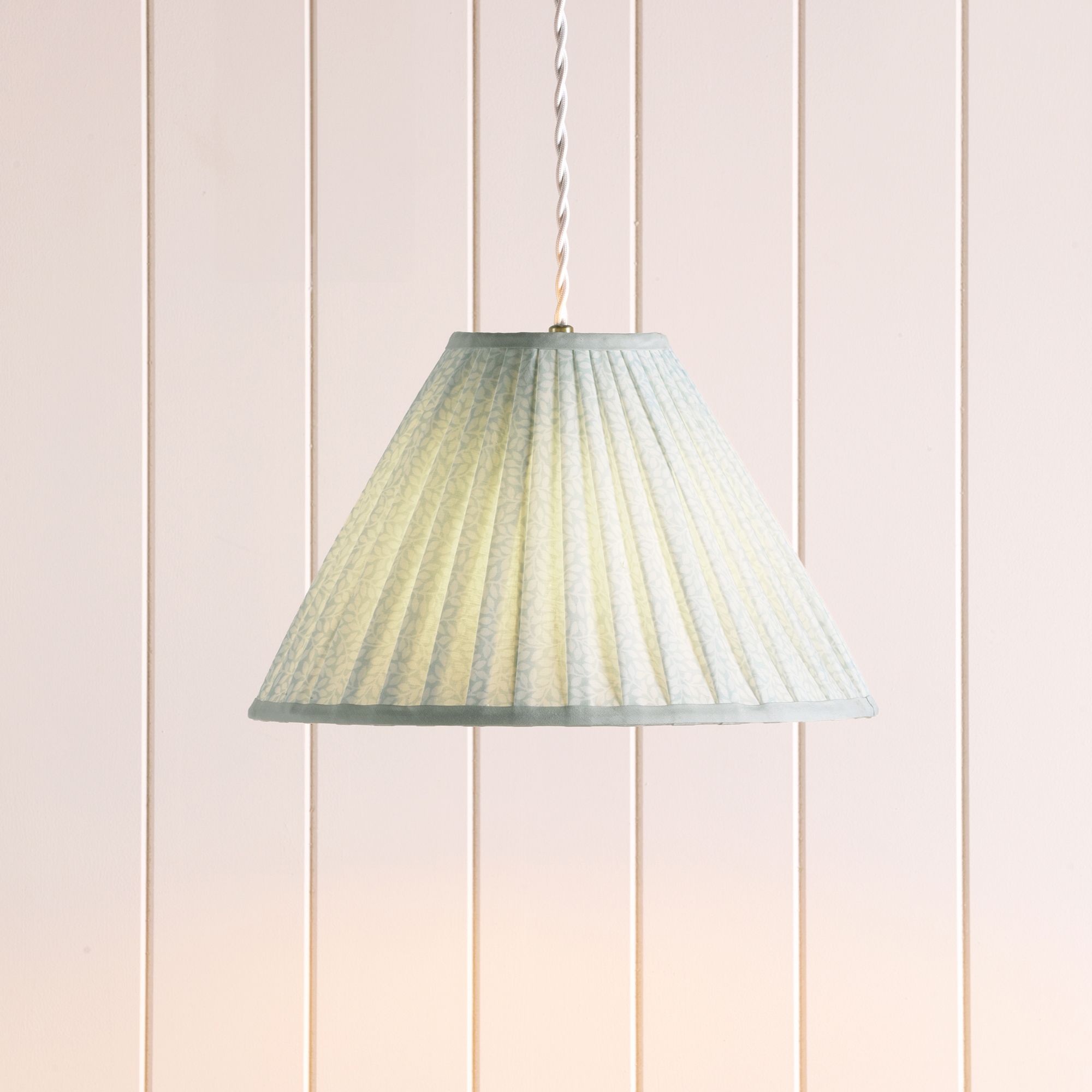 Laura Ashley Duck Egg Blue Vines Conical Lamp shade (D)30cm
