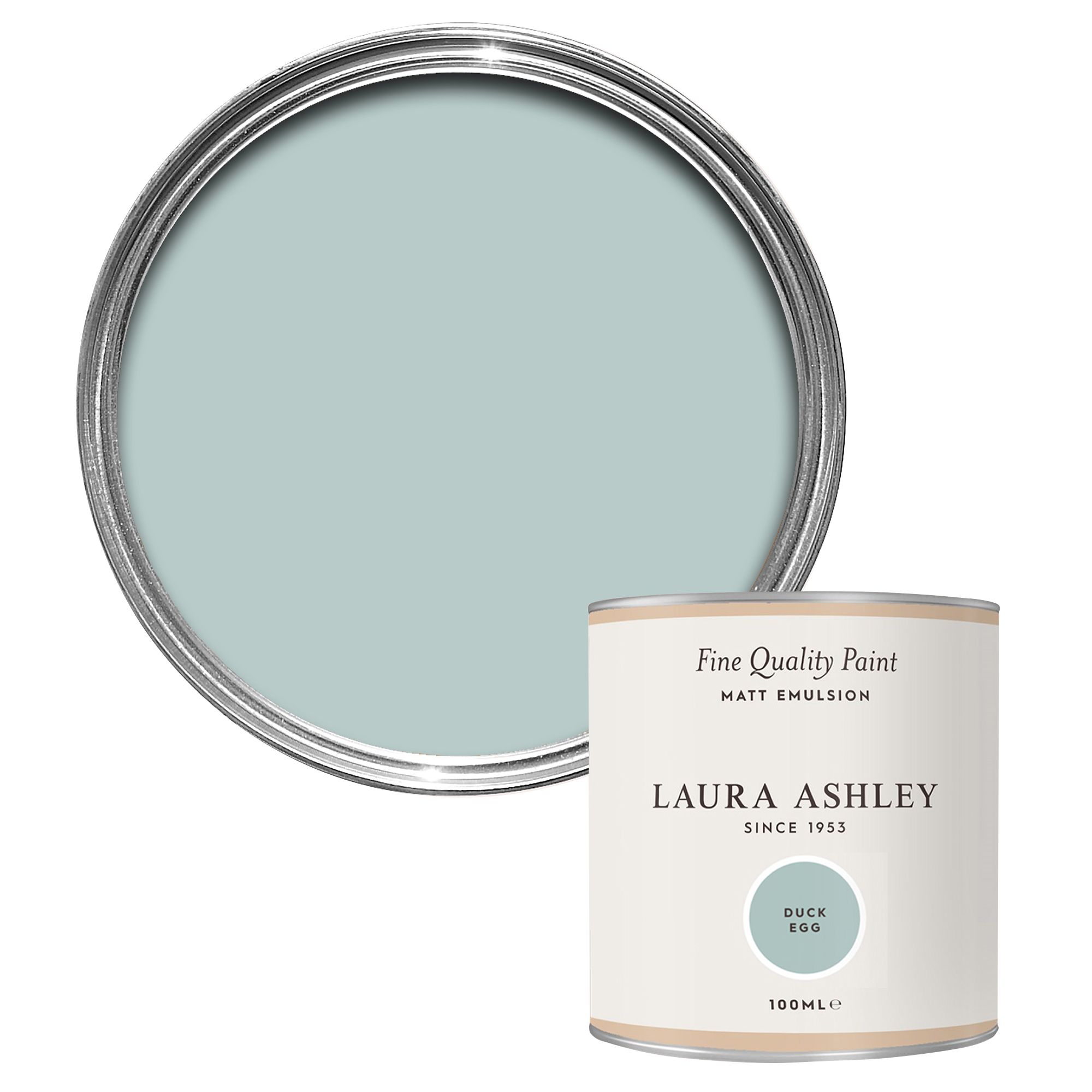 Laura Ashley Duck Egg Matt Emulsion paint, 100ml Tester pot DIY at B&Q