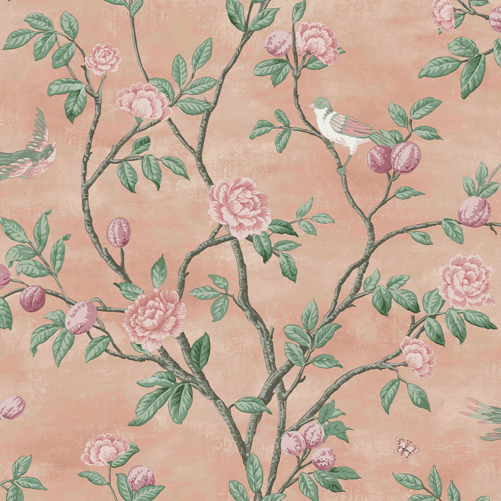 Laura Ashley Eglantine Blush Trail Smooth Wallpaper DIY at B&Q