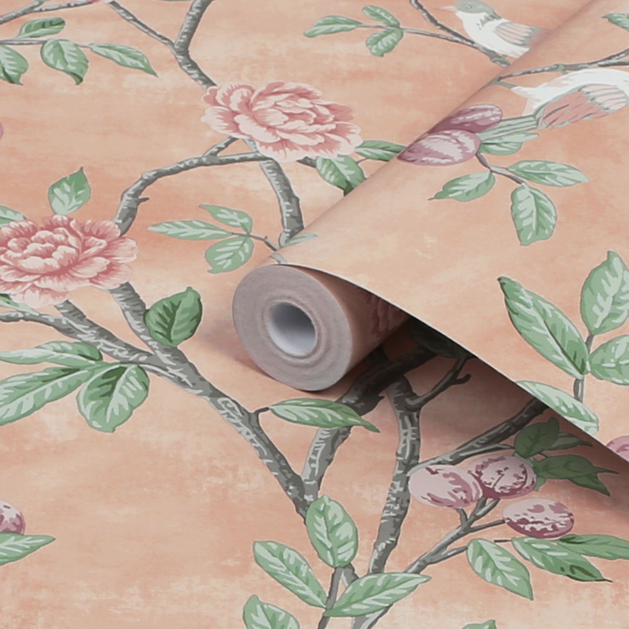 Laura Ashley Eglantine Blush Trail Smooth Wallpaper