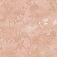 Laura Ashley Eglantine Silhouette Blush Trail Smooth Wallpaper