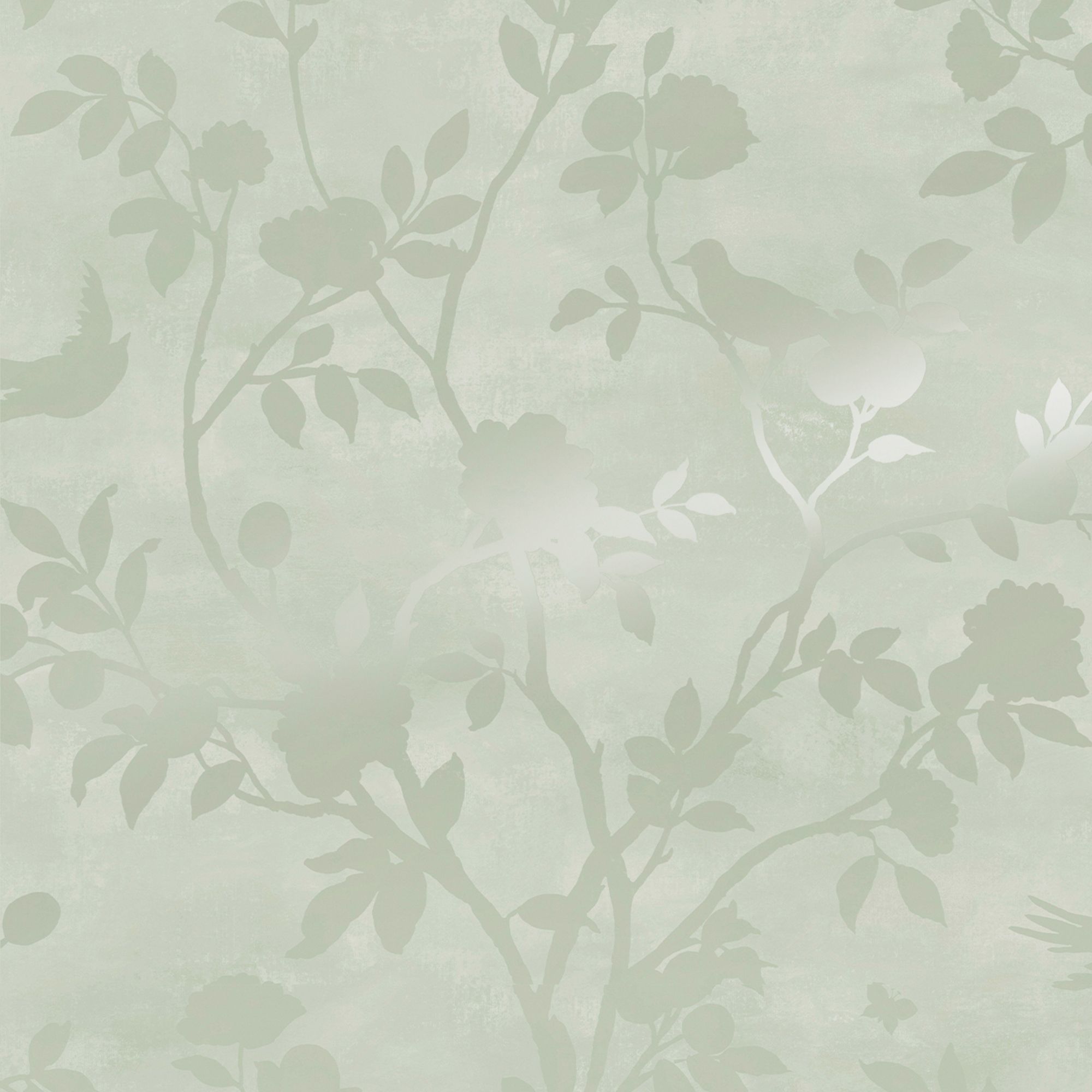 Laura Ashley Eglantine Silhouette Eau de nil Trail Smooth Wallpaper