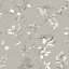 Laura Ashley Elderwood Steel Floral Smooth Wallpaper Sample