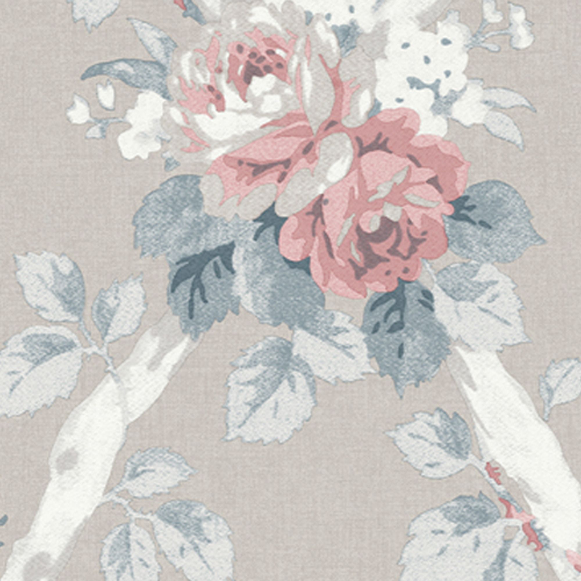 Laura Ashley Elwyn Grey Floral Smooth Wallpaper Sample