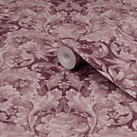 Laura Ashley Faded Glamour Apolline Pale Blackberry Smooth Wallpaper