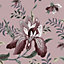 Laura Ashley Faded Glamour Edita’s Garden Pale Blackberry Smooth Wallpaper