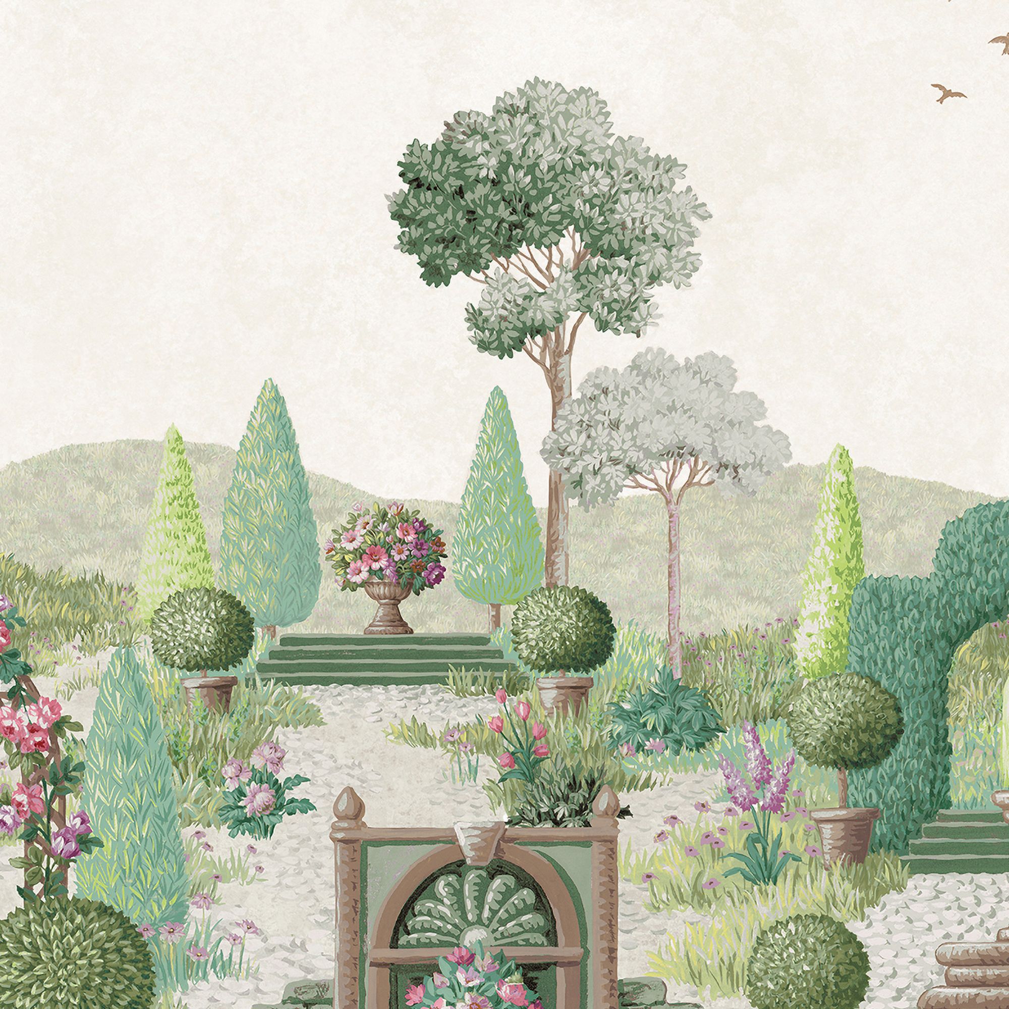 Laura Ashley Fern Green Naunton Folly Matt Mural