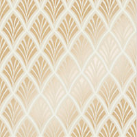 Laura Ashley Florin Geometric Gold effect Smooth Wallpaper