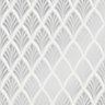Laura Ashley Florin Geometric Silver effect Smooth Wallpaper