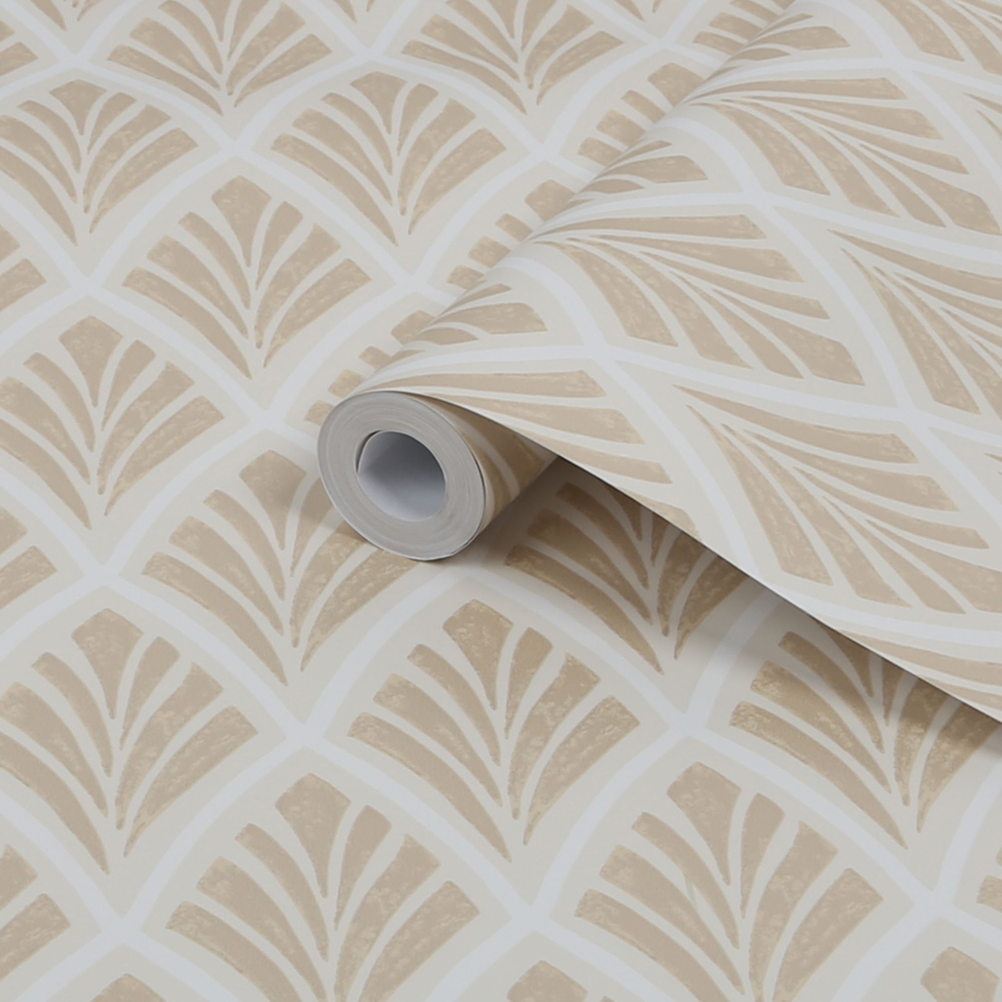 Laura Ashley Florin Gold effect Geometric Smooth Wallpaper Sample | DIY ...