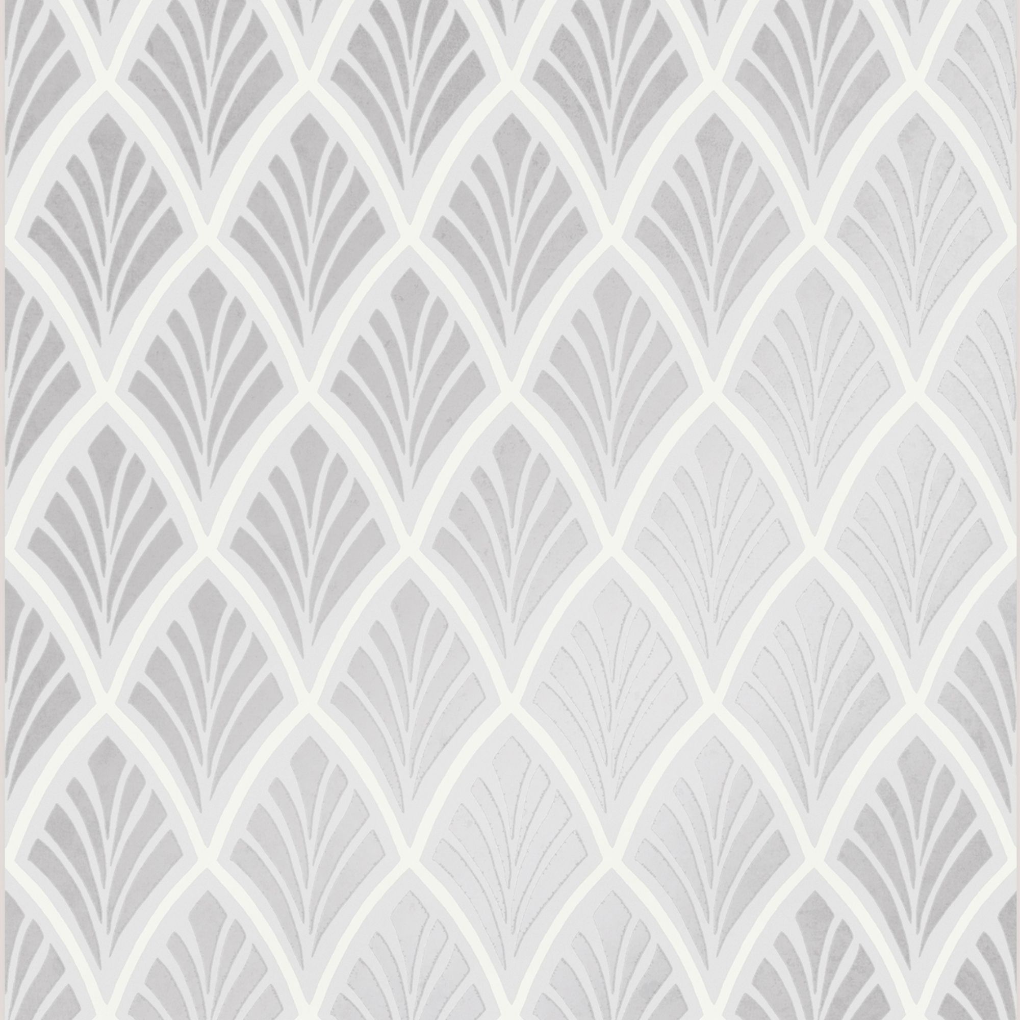 Laura Ashley Florin Silver effect Geometric Smooth Wallpaper Sample