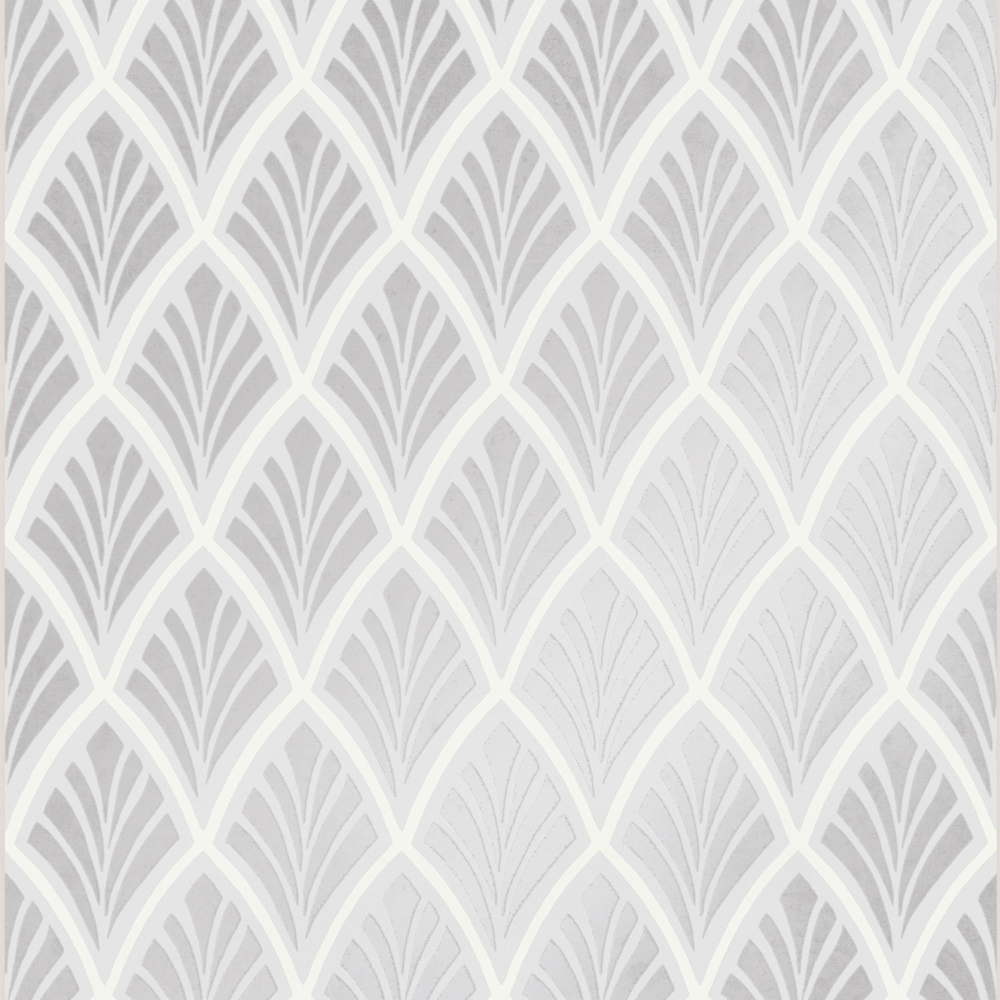 Laura Ashley Florin Silver effect Geometric Smooth Wallpaper