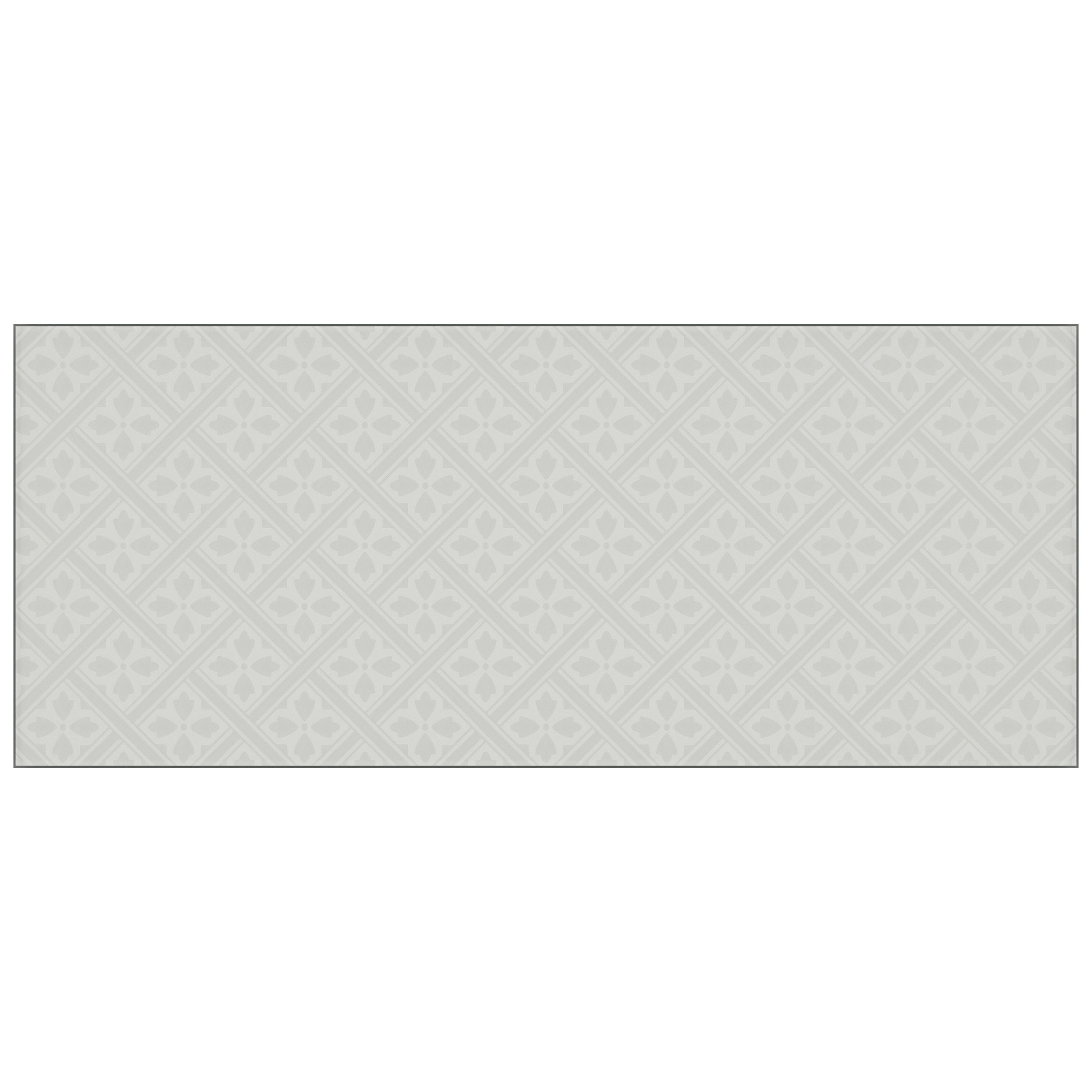 Laura Ashley Glass Self-adhesive Bathroom Splashback (H)25cm (W)60cm - Matt Slate white Mr Jones