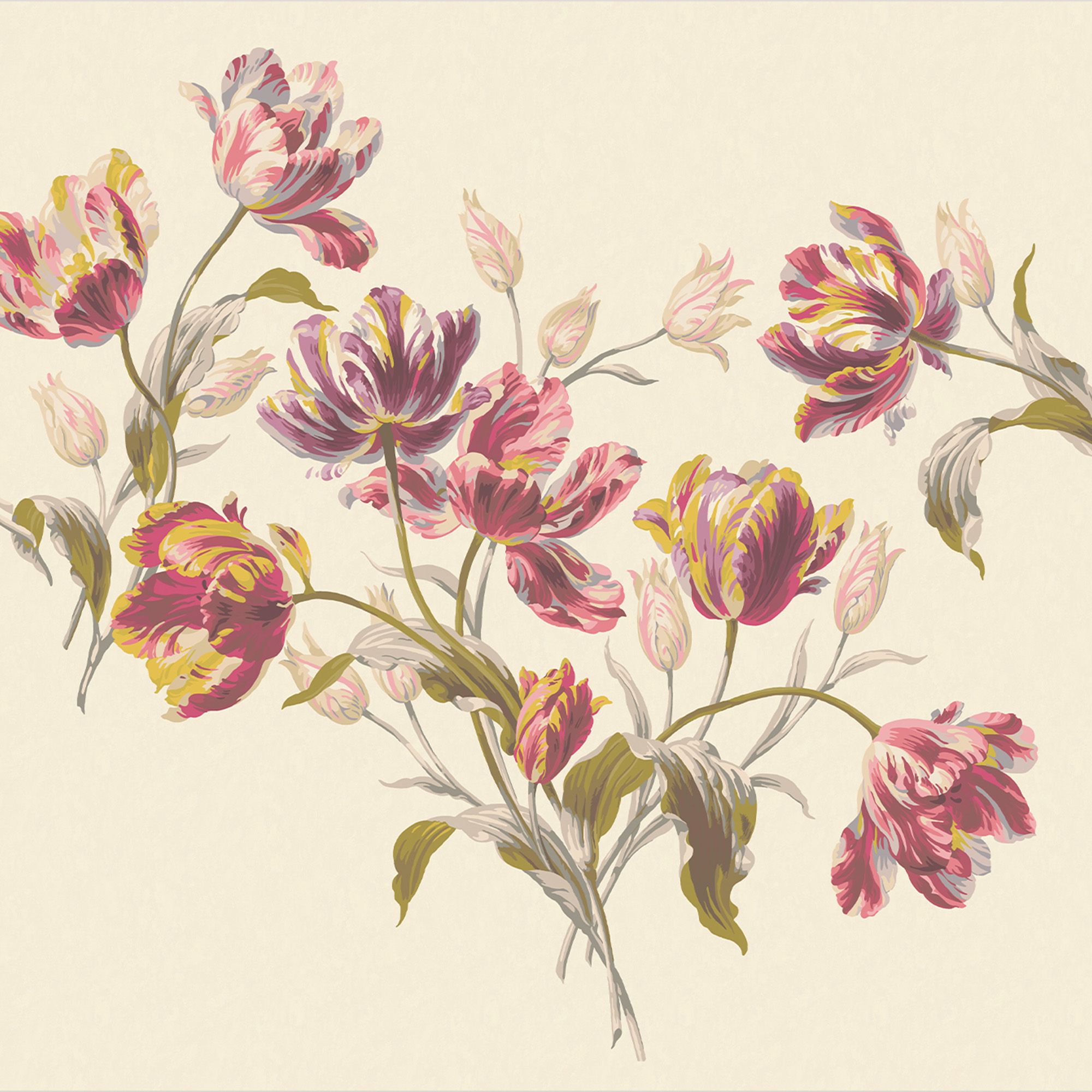 Laura Ashley Gosford Cranberry Floral Matt Mural