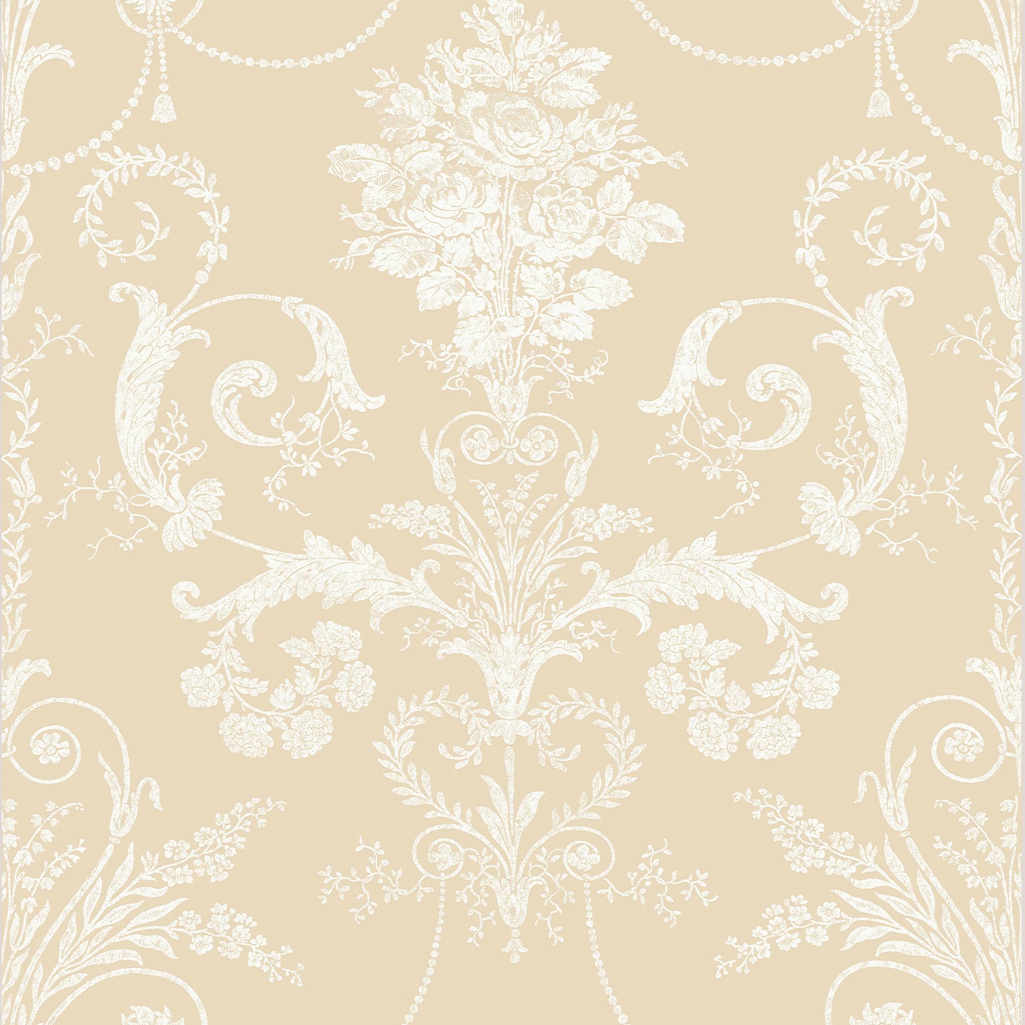 Laura Ashley Josette Linen Damask Smooth Wallpaper Sample