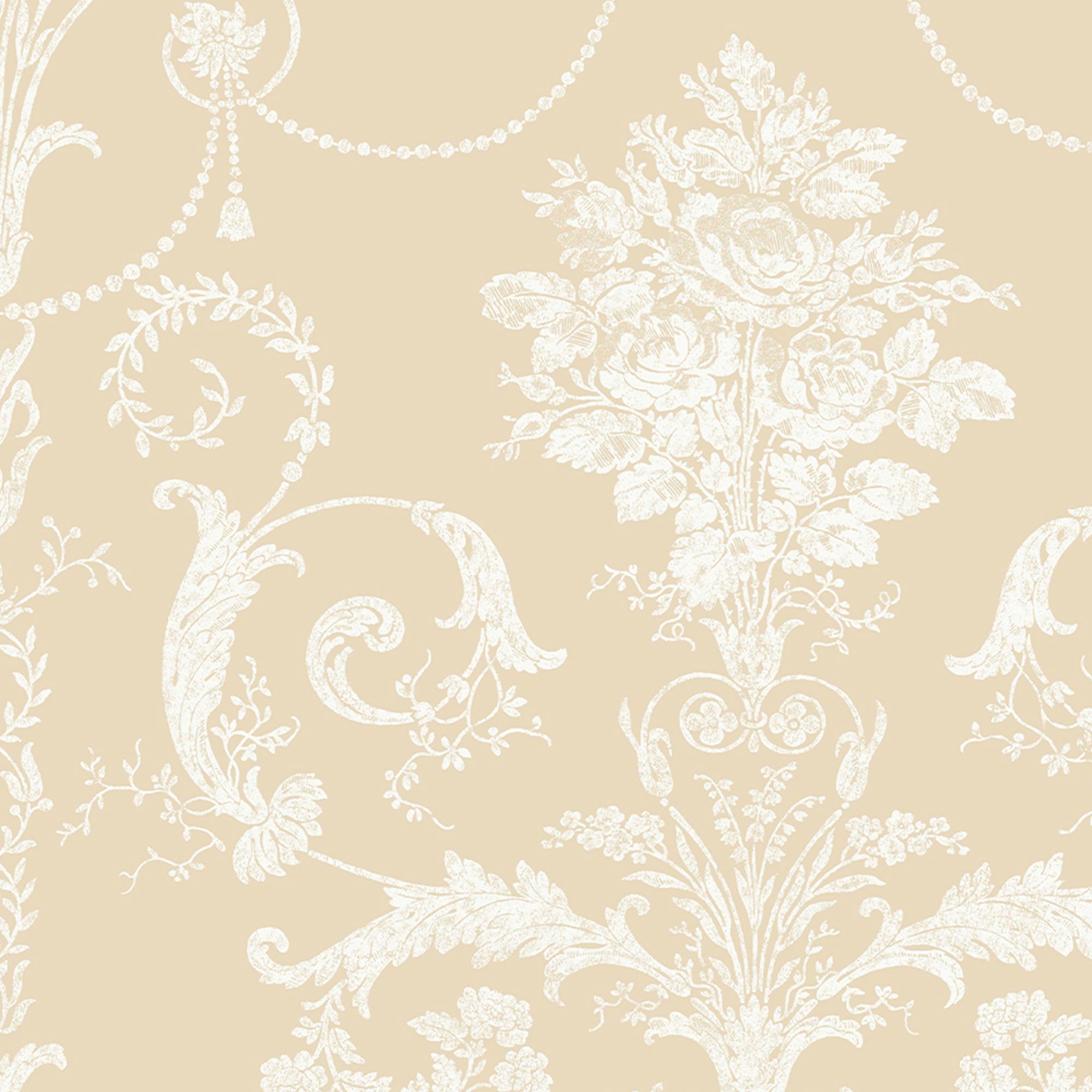 Laura Ashley Josette Linen Damask Smooth Wallpaper Sample