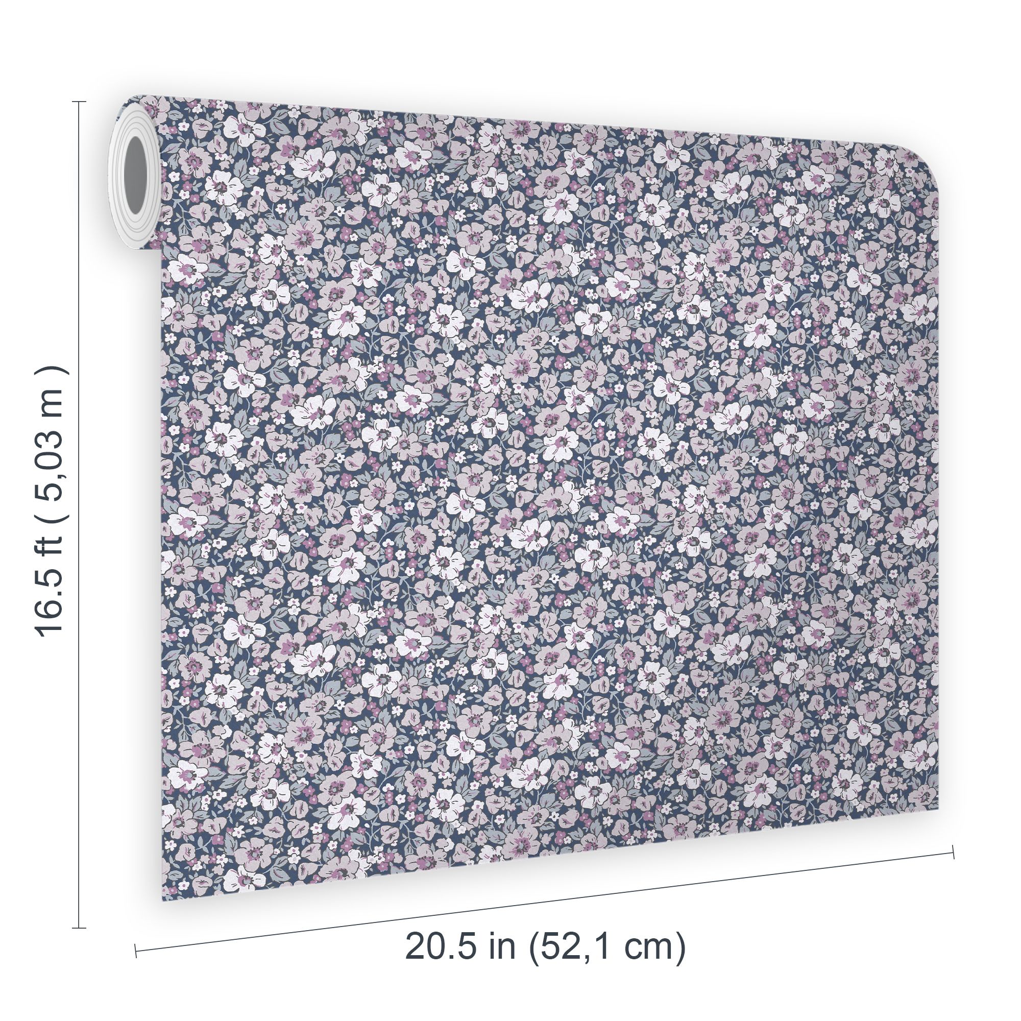 Laura Ashley Libby Purple Kids Smooth Wallpaper
