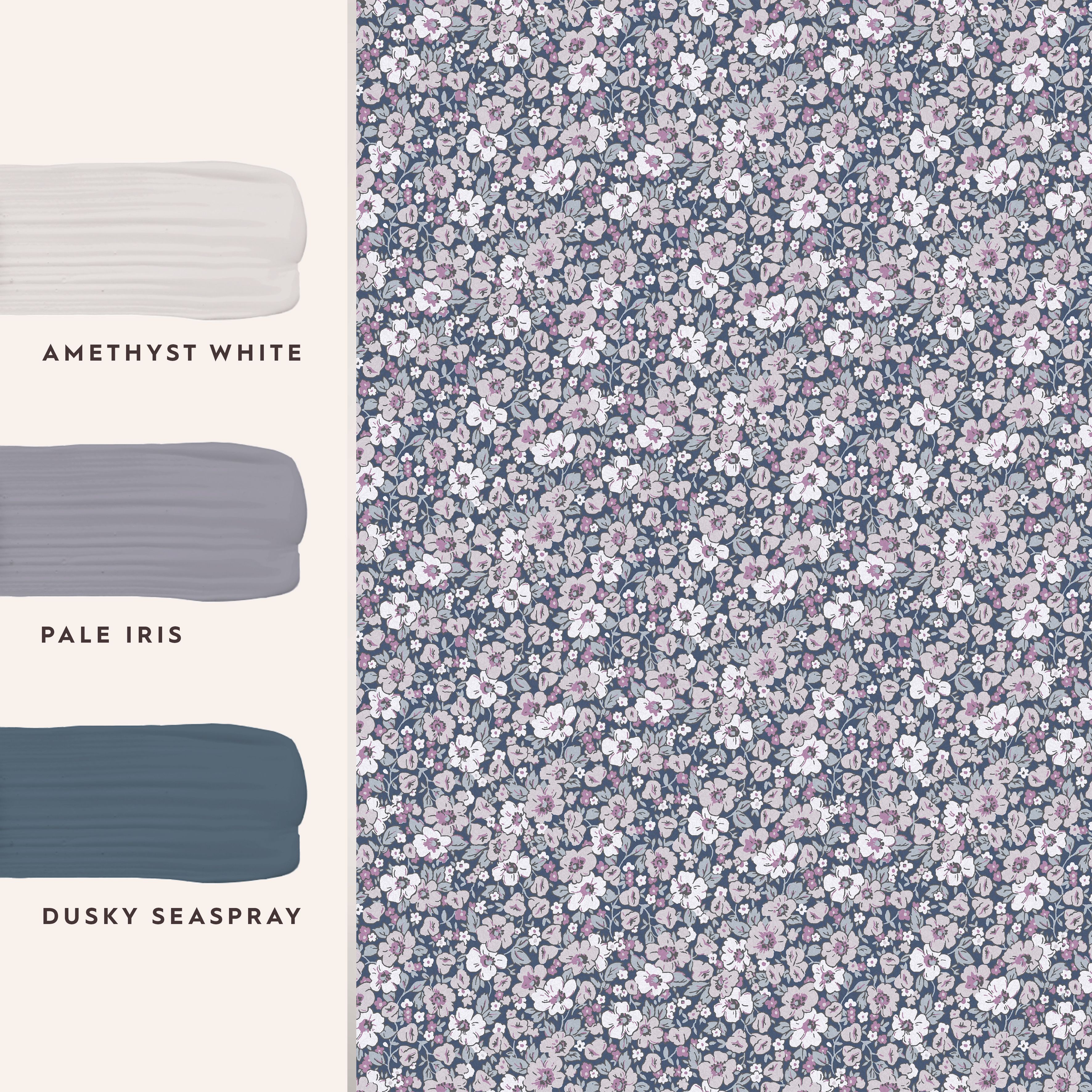 Laura Ashley Libby Purple Kids Smooth Wallpaper