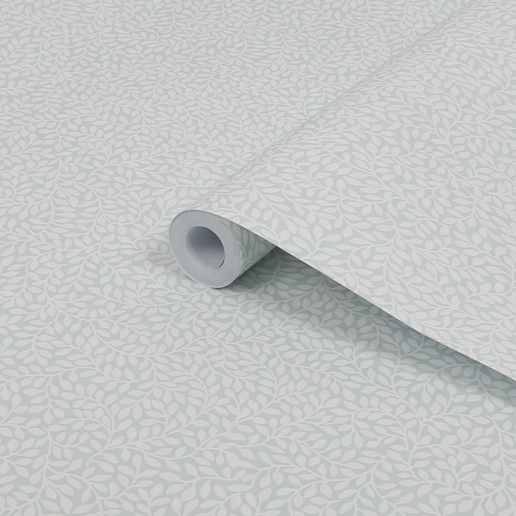 Laura Ashley Little vines Duck egg Leaf Smooth Wallpaper Sample DIY at B&Q