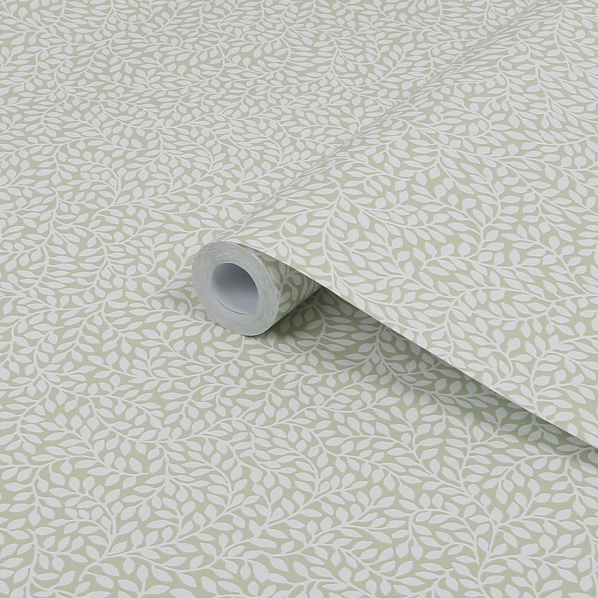 Laura Ashley Little vines Hedgerow Leaf Smooth Wallpaper Sample DIY