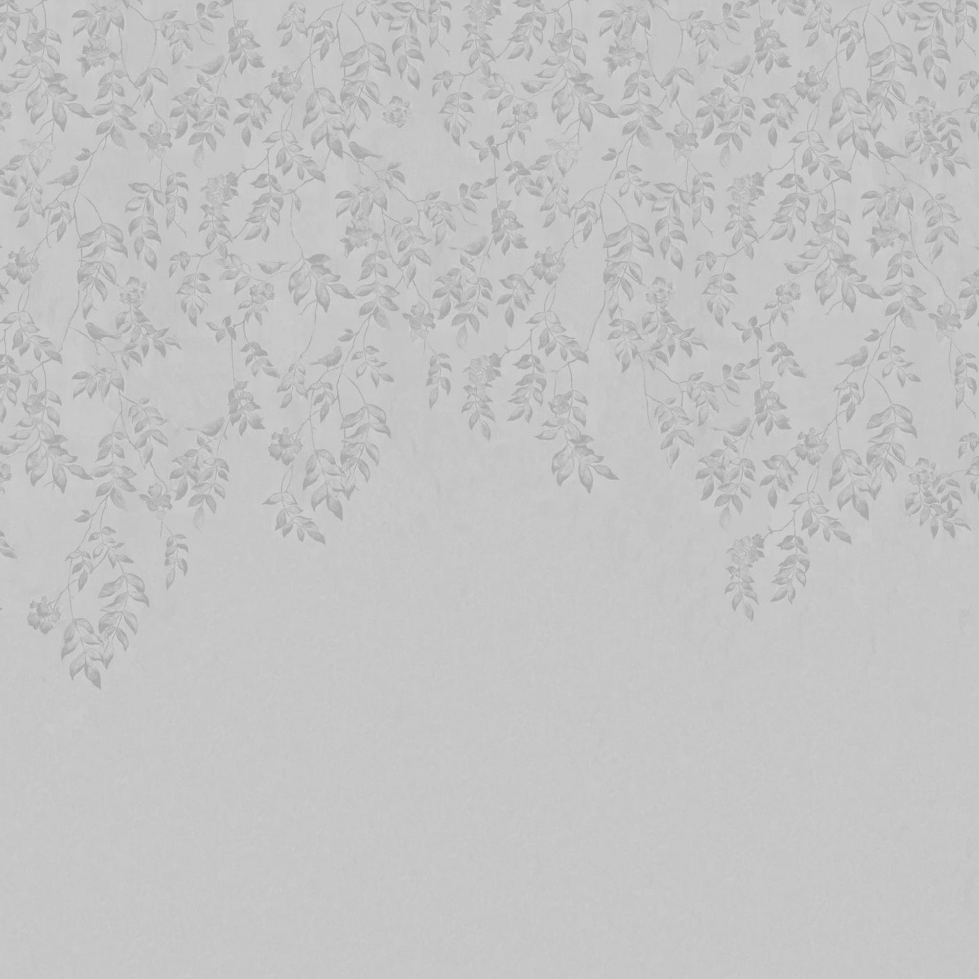 Laura Ashley Lockwood Grey Leaves Smooth Wallpaper