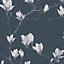 Laura Ashley Magnolia grove Dusky seaspray Floral Smooth Wallpaper Sample