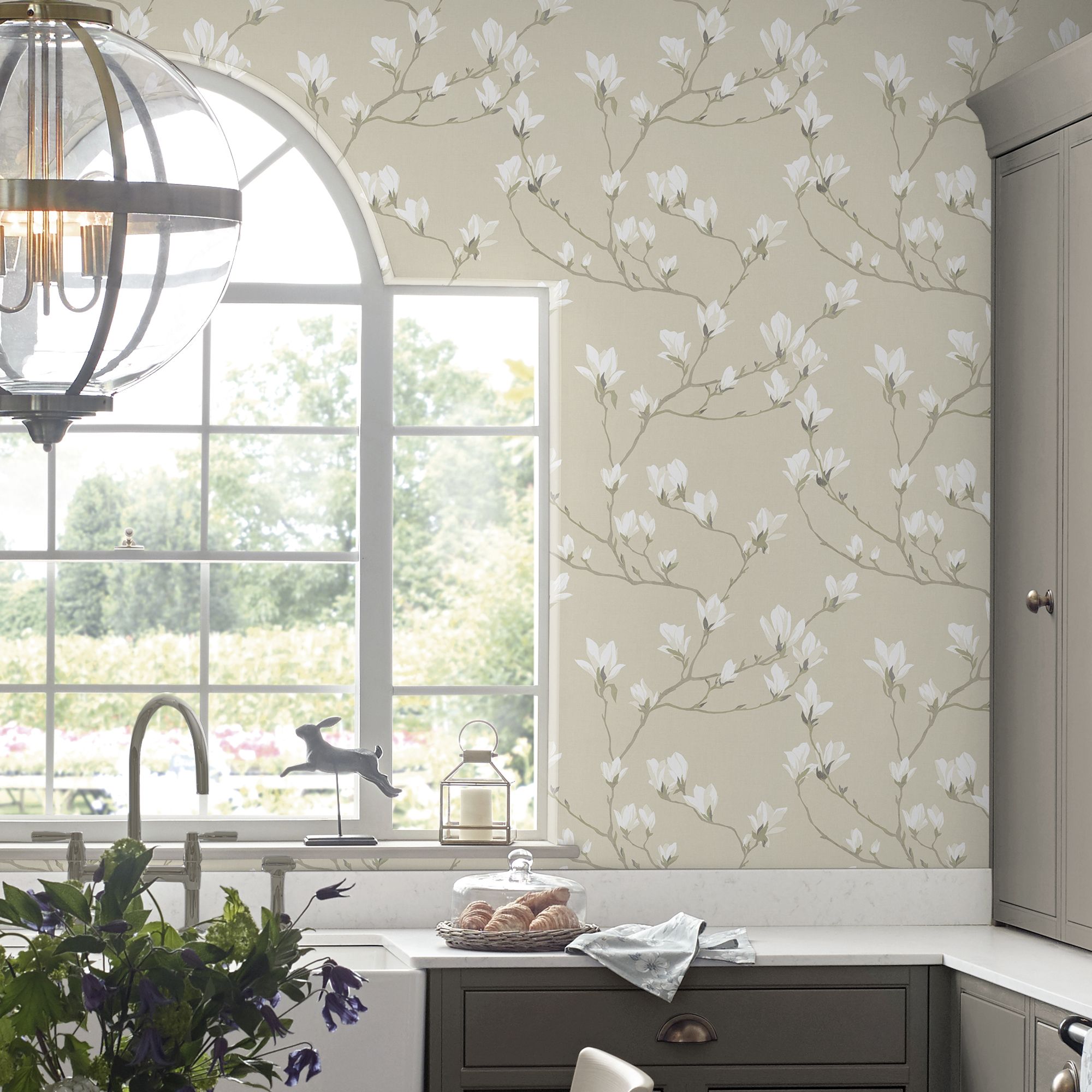 Magnolia wallpaper deals