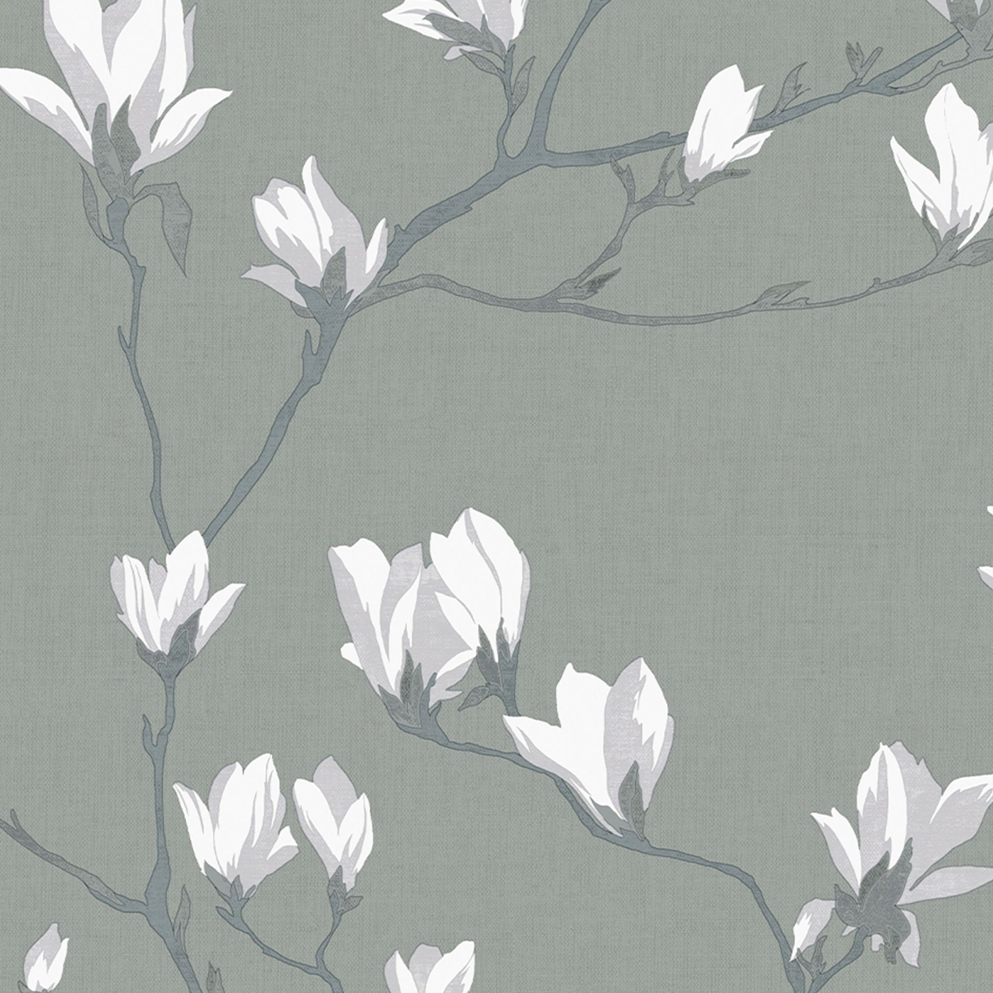 Magnolia Grove Slate Wallpaper - Nature-Inspired Beauty In Subdued - Foto 6