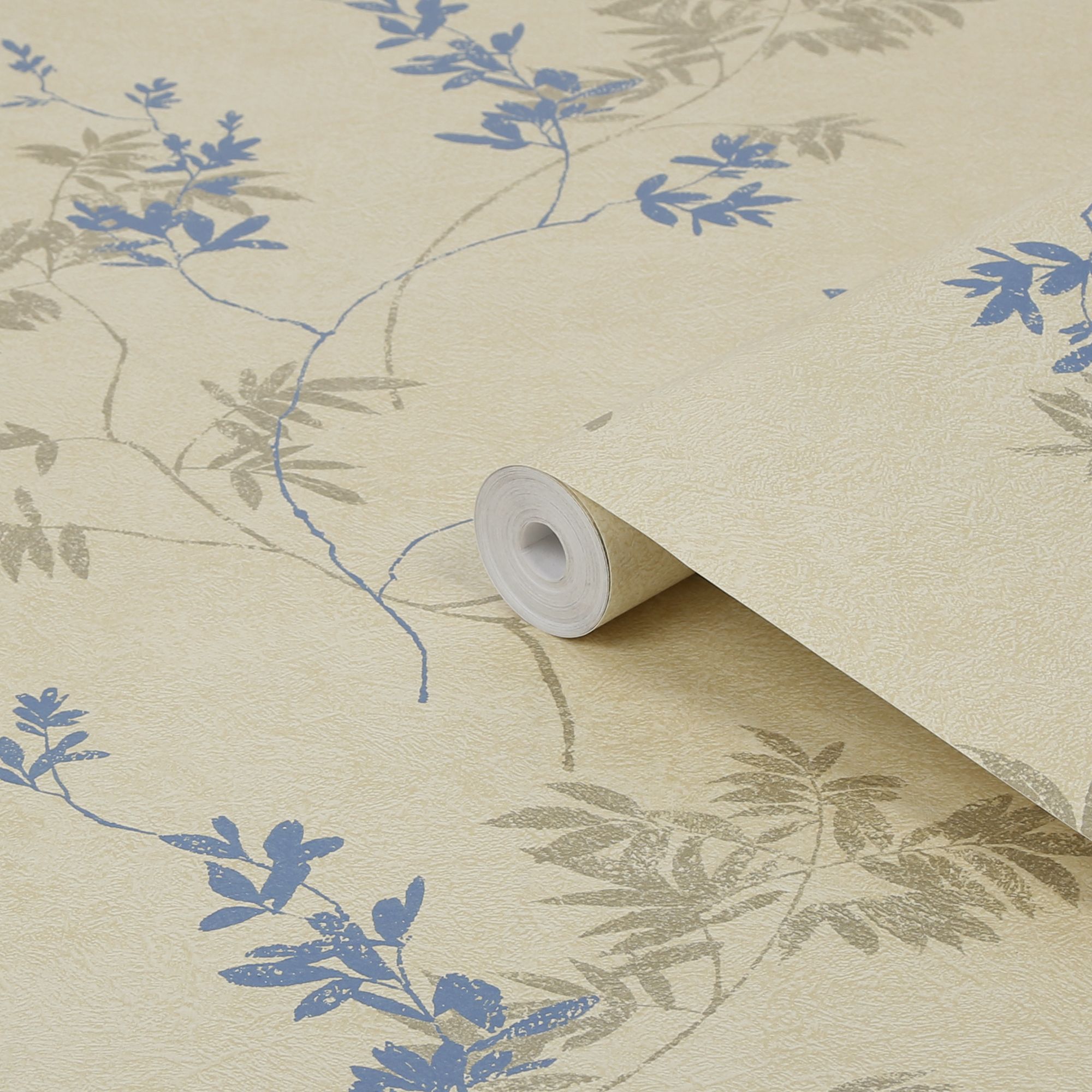 Laura Ashley Mari Gold Floral Smooth Wallpaper DIY at B&Q