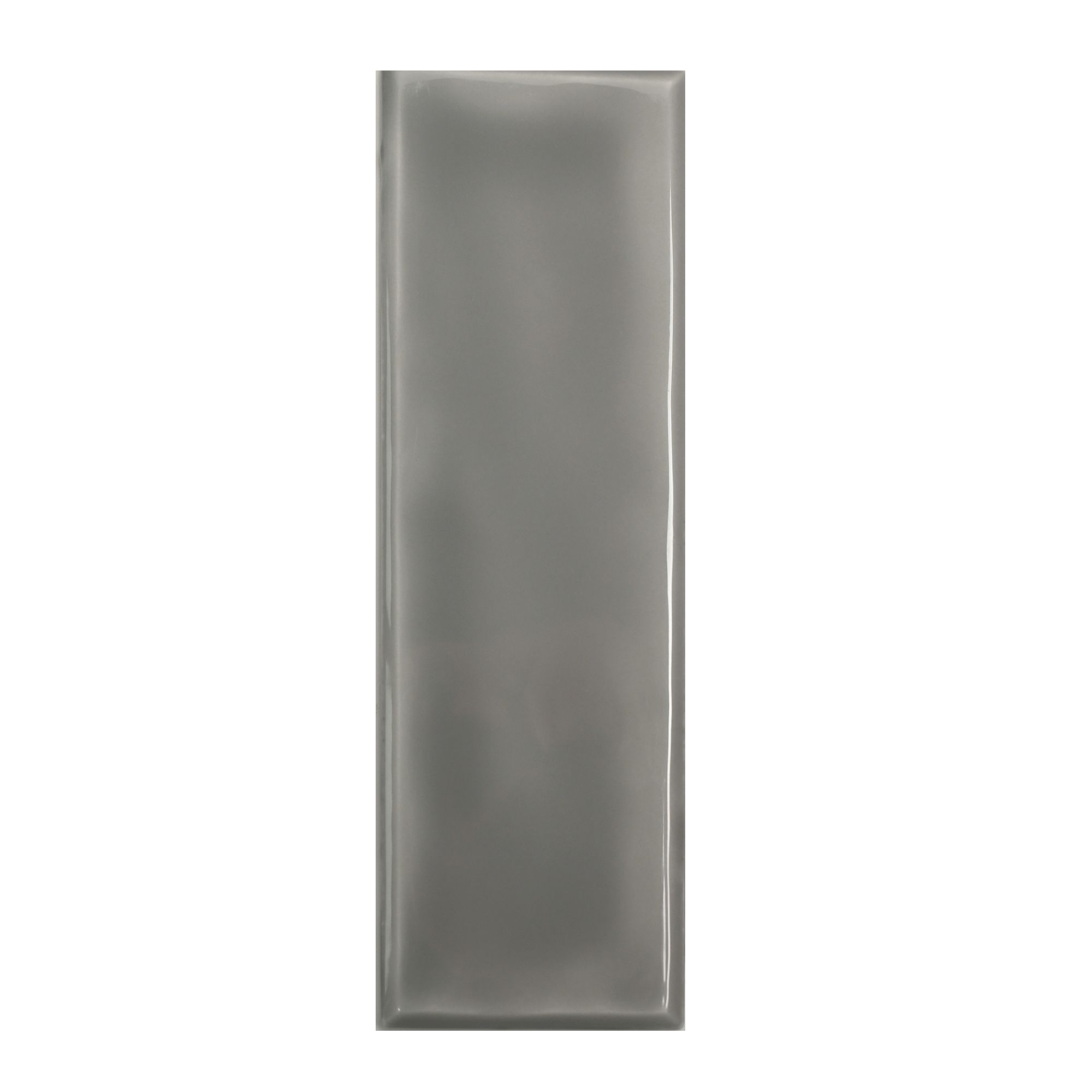 Laura Ashley Mason Steel Grey Gloss Brick effect Textured Ceramic Indoor Wall tile