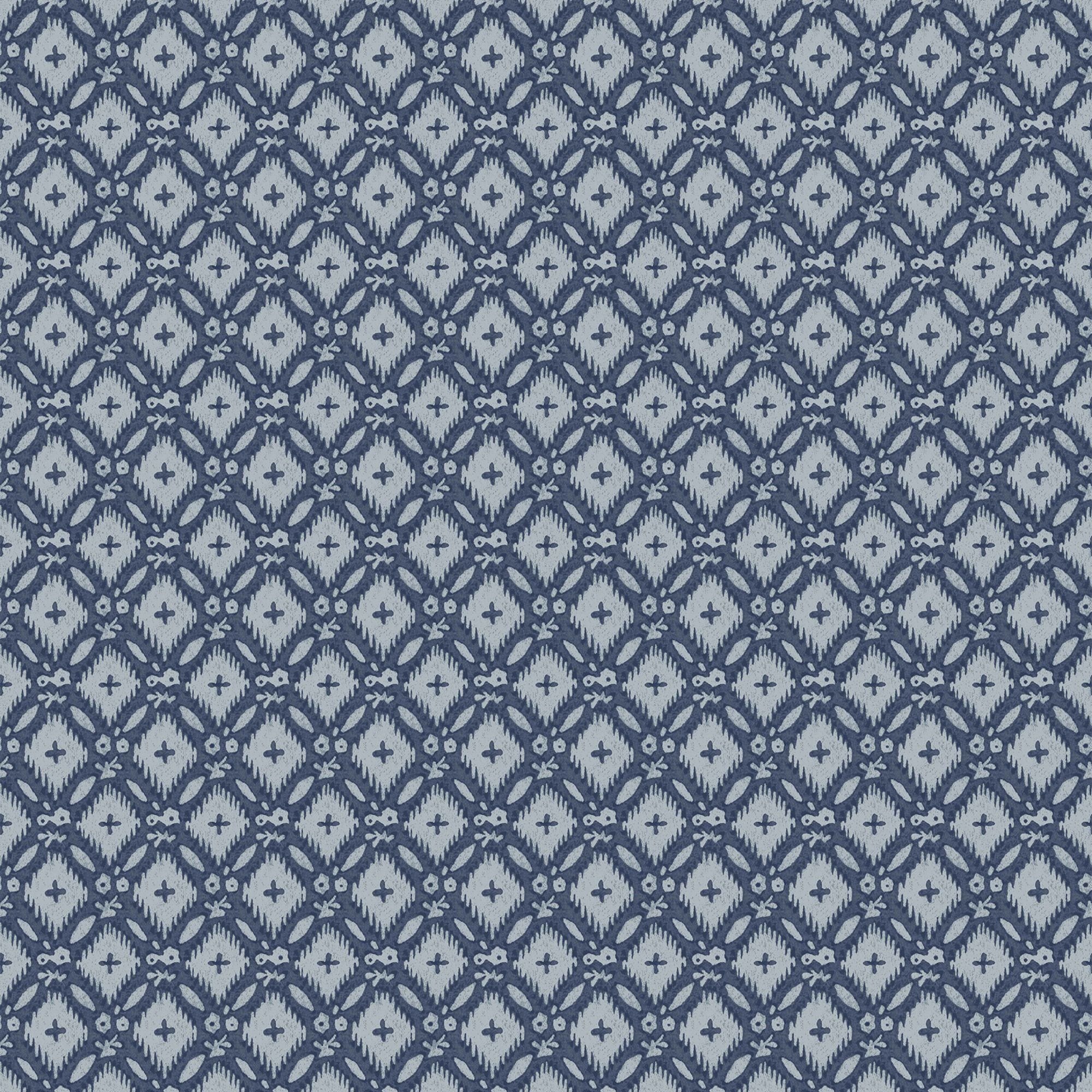 Laura Ashley Midnight Palace Whitebrook Dark Seaspray Blue Smooth Wallpaper