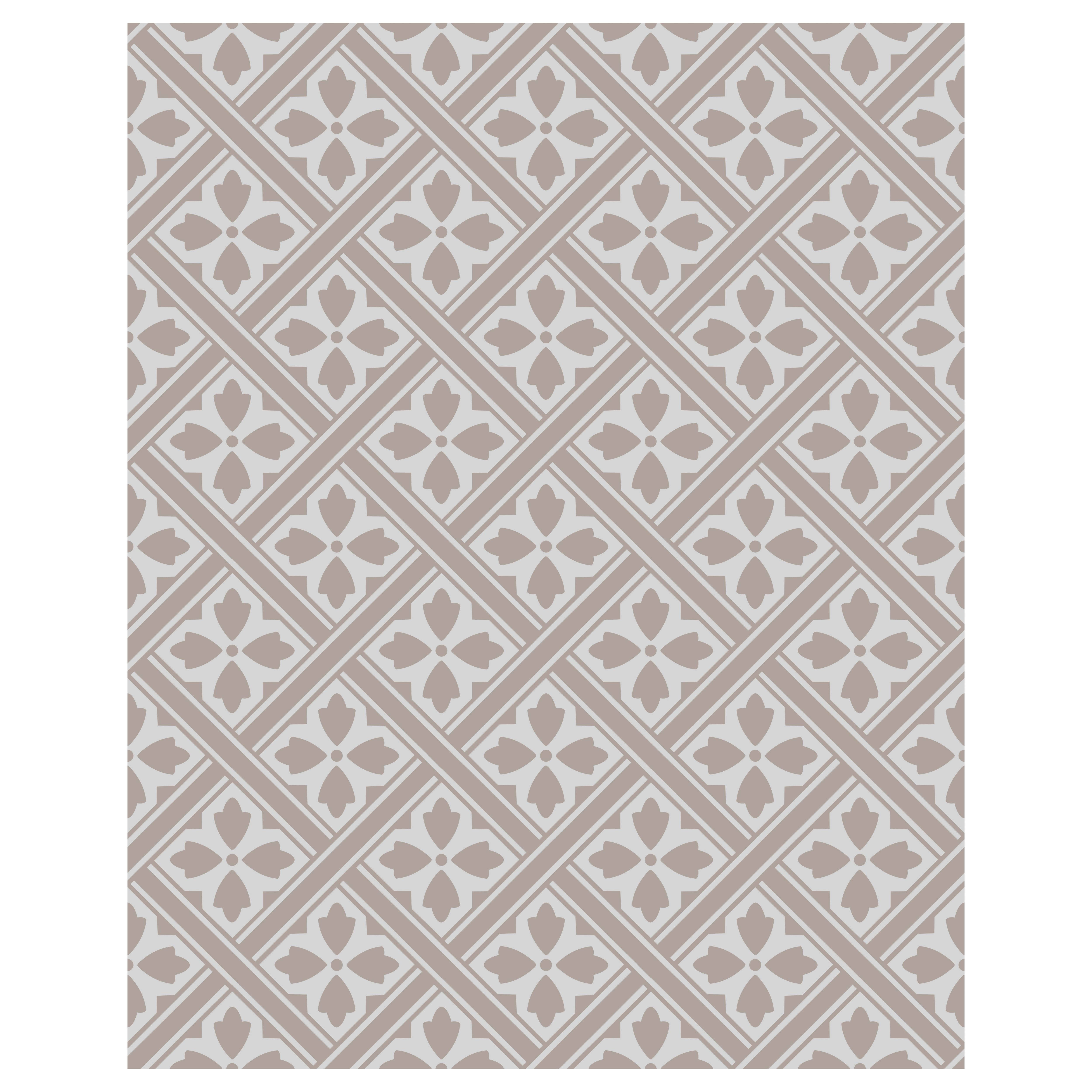 Laura Ashley Mr Jones Dove Grey Geometric Glass Splashback, (H)750mm (W)600mm (T)6mm