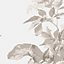 Laura Ashley Narberth Grey Leaves Smooth Wallpaper