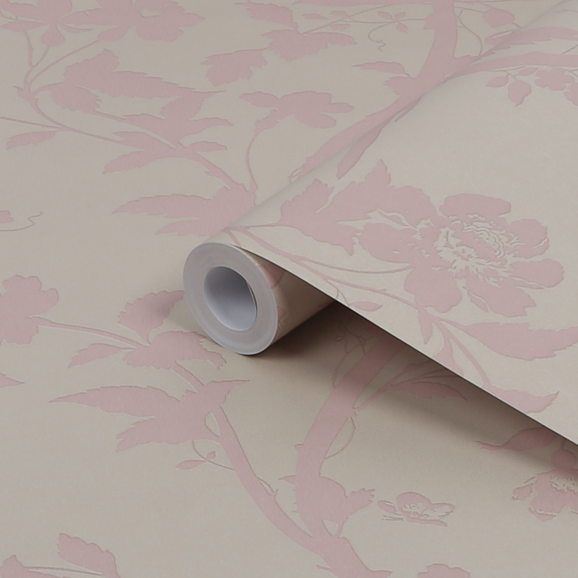 Laura Ashley Oriental Chalk pink Garden Smooth Wallpaper Sample | DIY ...