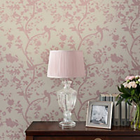 Laura Ashley Oriental Chalk pink Garden Smooth Wallpaper