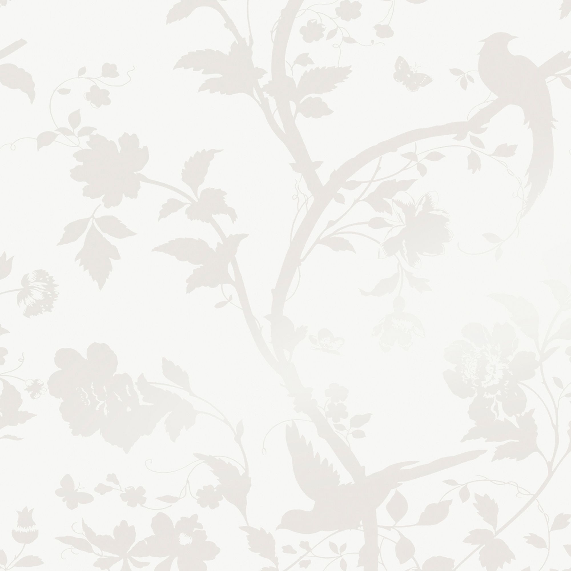 Oriental Garden Pearlescent White Wallpaper main image 1