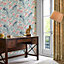 Laura Ashley Osterley Rosewood Floral Smooth Wallpaper