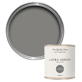Laura Ashley Pale Charcoal Matt Emulsion paint, 100ml Tester pot