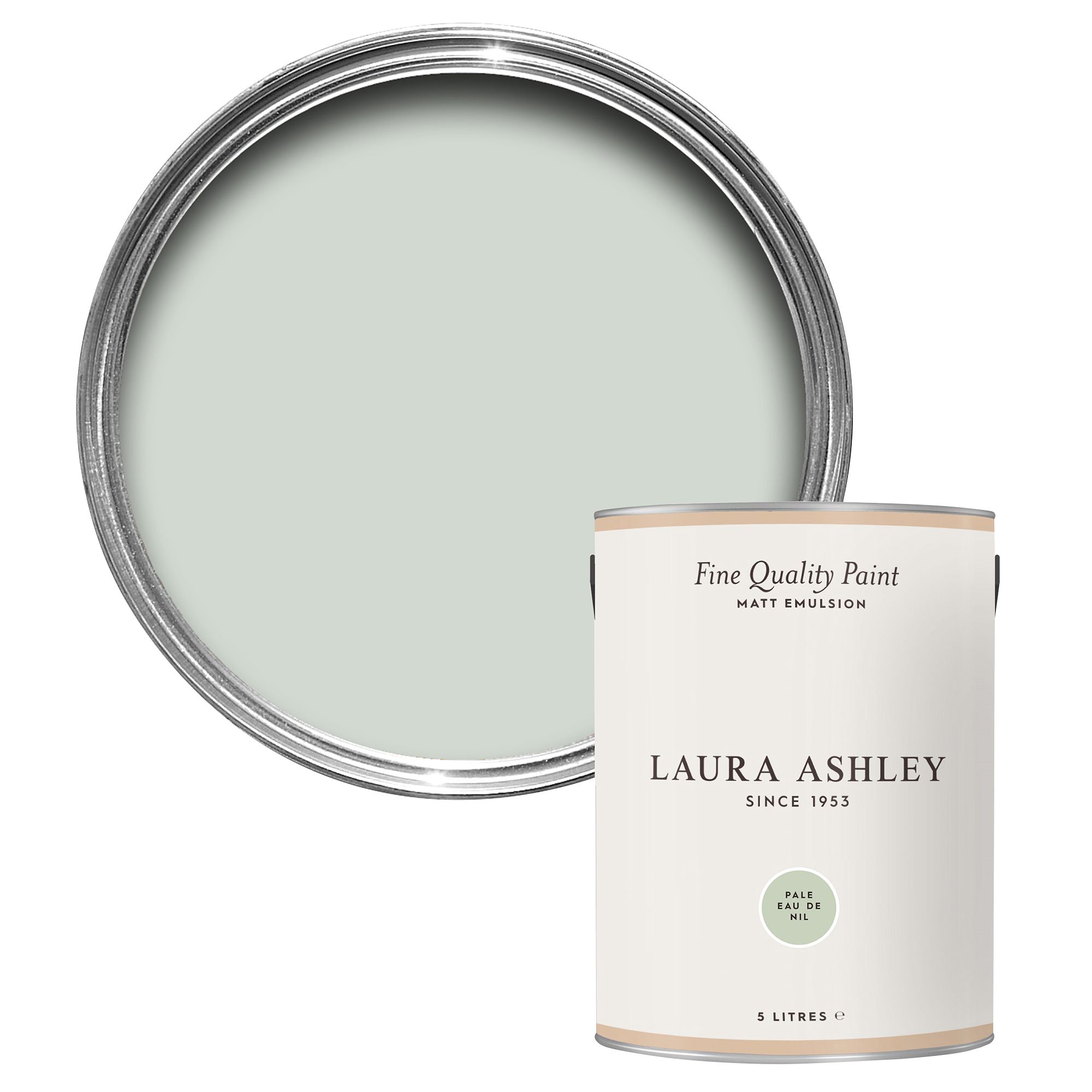 Laura Ashley Pale Eau De Nil Matt Emulsion paint, 5L