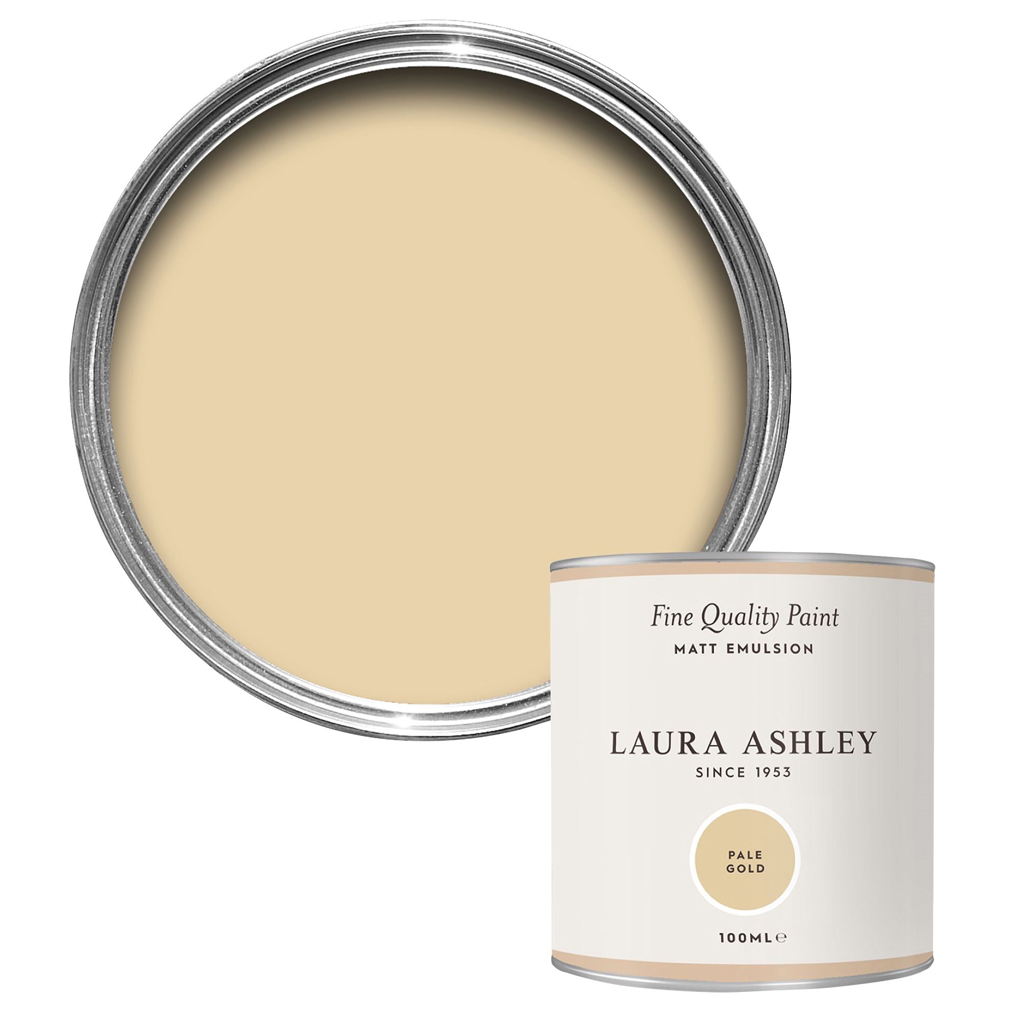 Laura Ashley Pale Gold Matt Emulsion paint, 100ml Tester pot DIY at B&Q