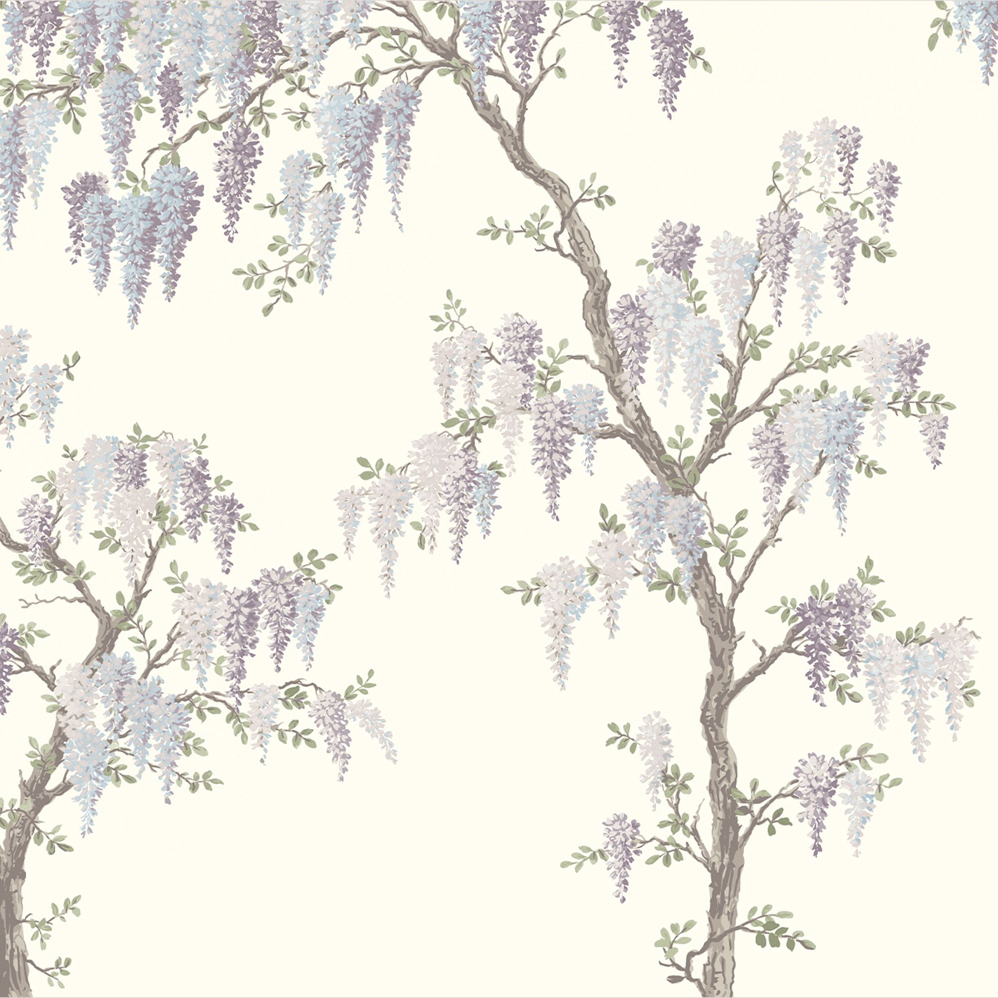 Laura Ashley Pale iris Wisteria garden Matt Mural