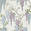 Laura Ashley Pale iris Wisteria Smooth Wallpaper Sample